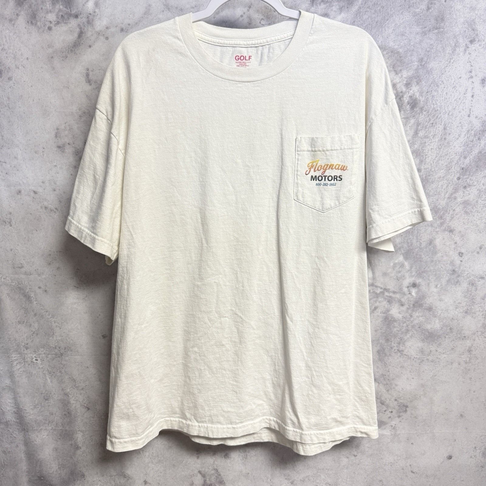 Golf Wang Golf Flognaw Motors T Shirt Mens XL White Pocket Tee Tyler t Size US XL / EU 56 / 4 - 3 Thumbnail