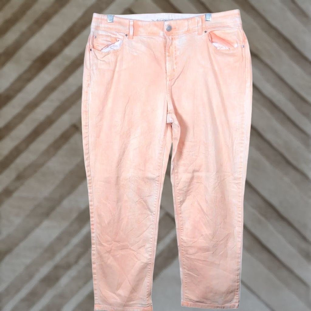 Vintage Chicos Womens Jeans Regular Stretch Platinum Peach High Rise Straight Leg 2 Jeans Womens Size 24" / US 00 / IT 34 - 1 Thumbnail