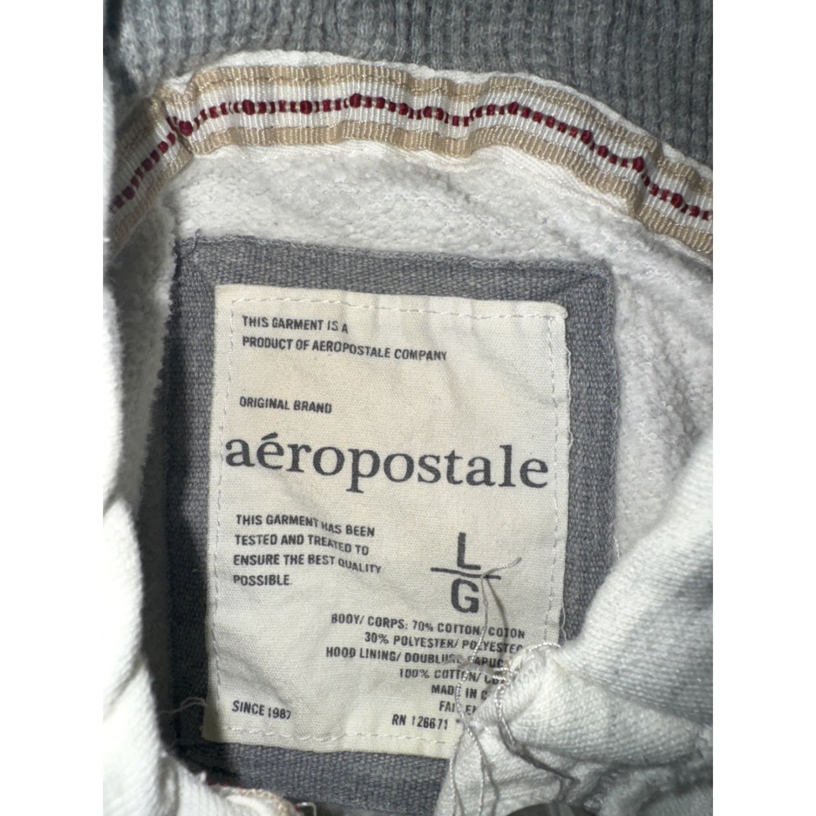 Vintage VINTAGE Aeropostale Women Hoodie Sweatshirt Gray 87 Logo Pullover Size Large 18x22 90s Preppy Logo Pockets Mens? Size L / US 10 / IT 46 - 5 Thumbnail