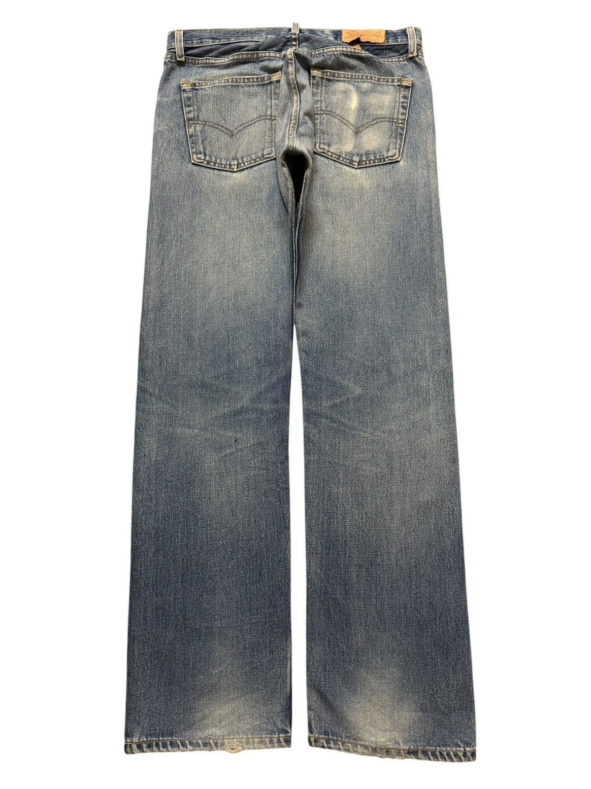 Levi's Vintage 90s Levis 505 Blue Faded Wash Distress Straight Leg Size US 32 / EU 48 - 2 Thumbnail