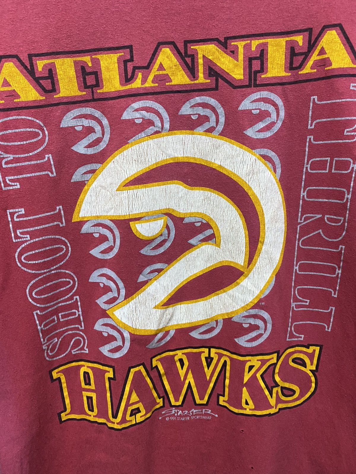 Starter Vintage 1991 starter sportwears atlanta hawks Size US M / EU 48-50 / 2 - 2 Thumbnail