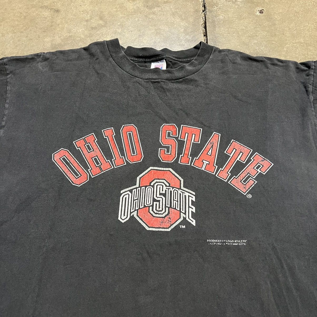 Logo 7 Vintage Ohio State Buckeyes Logo 7 T shirt Faded Black 90s Size US XXL / EU 58 / 5 - 3 Thumbnail