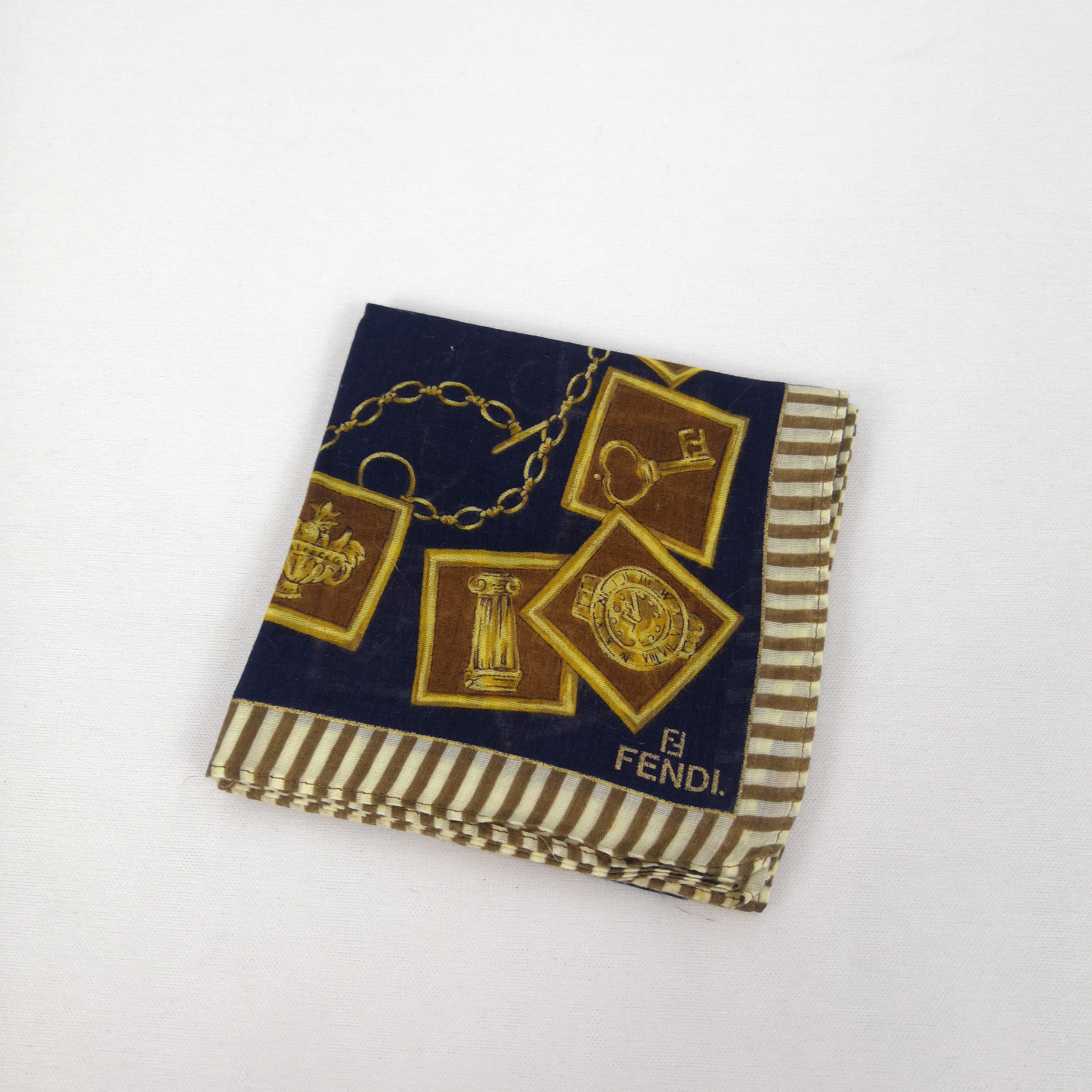 Japanese Brand × Vintage Vintage Fendi Handkerchief Neckerchief Bandana Size ONE SIZE - 4 Thumbnail