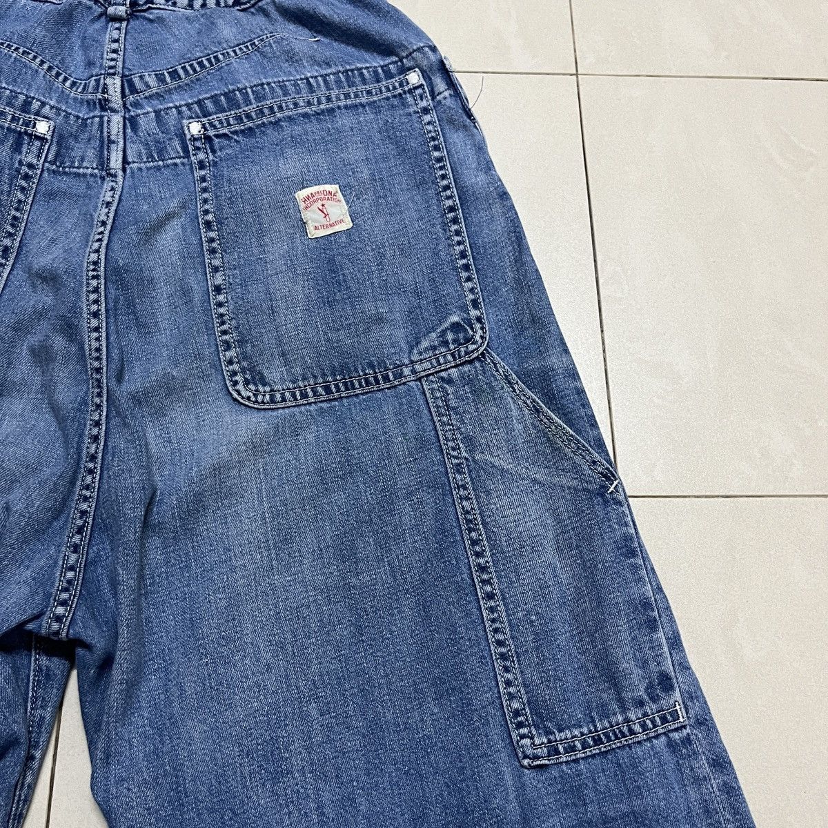 Japanese Brand × Jean × Vintage RNA Baggy Carpenter Lightweight Jeans Size US 27 - 2 Thumbnail