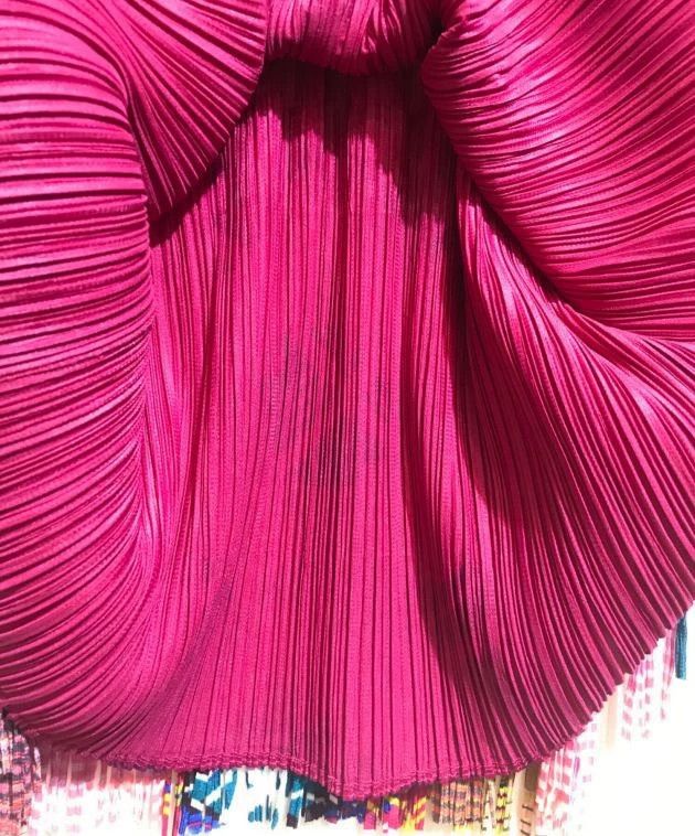 Issey Miyake issey miyake size:4 Fringed pleated dress Size 31" - 4 Thumbnail