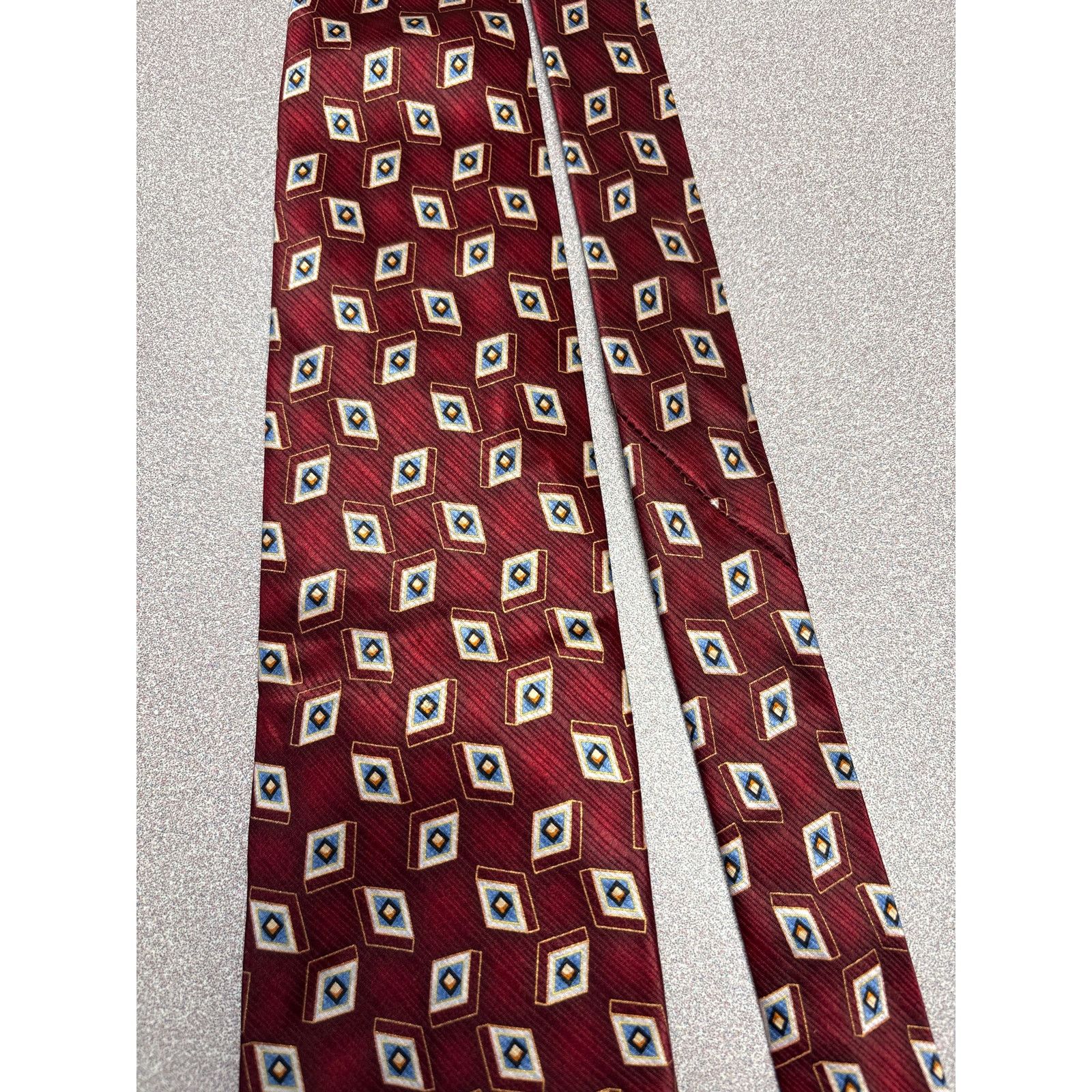 Other Meeting Street Handmade Silk Maroon Tie Size ONE SIZE - 8 Thumbnail