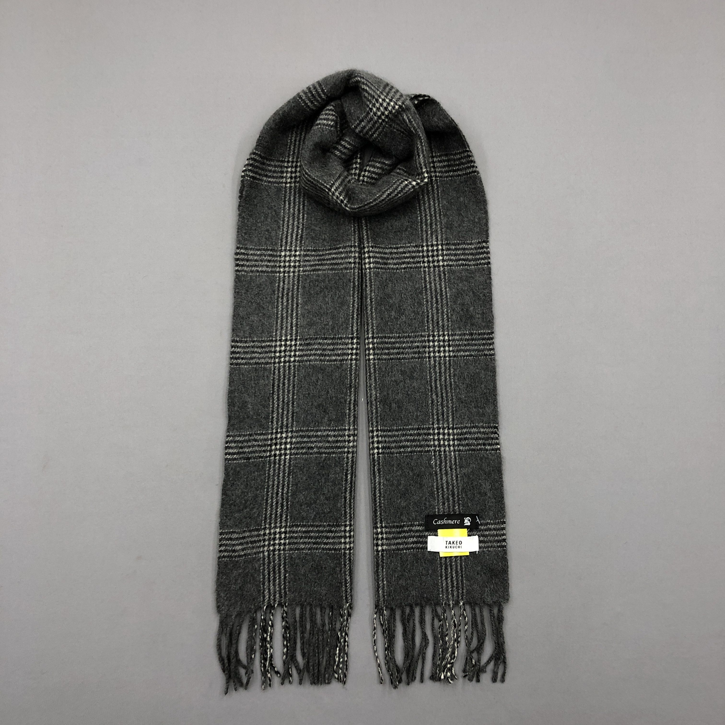 Japanese Brand Vintage Takeo Kikuchi Cashmere Scarf Japanese Wool Scarves Size ONE SIZE - 1 Thumbnail