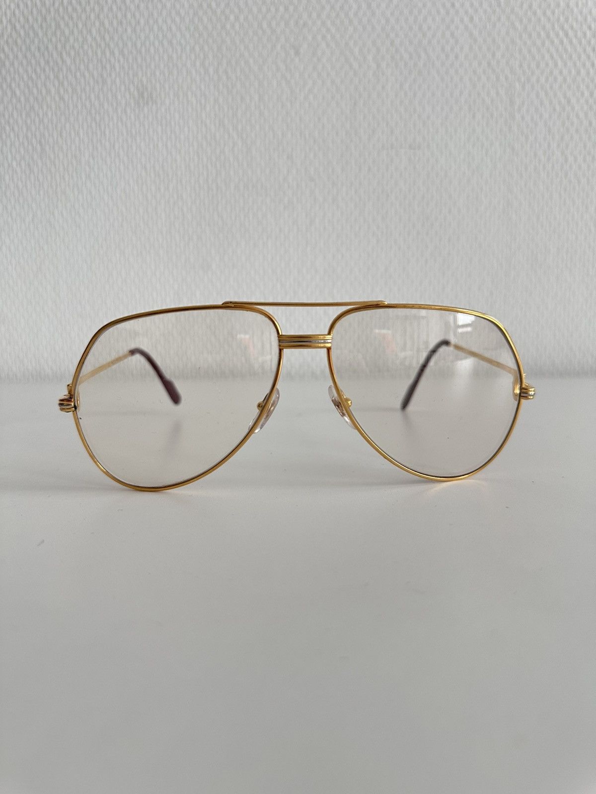 Cartier Vintage 90’s Cartier Vendome Louis 22k Gold Plated Glasses Size ONE SIZE - 5 Thumbnail