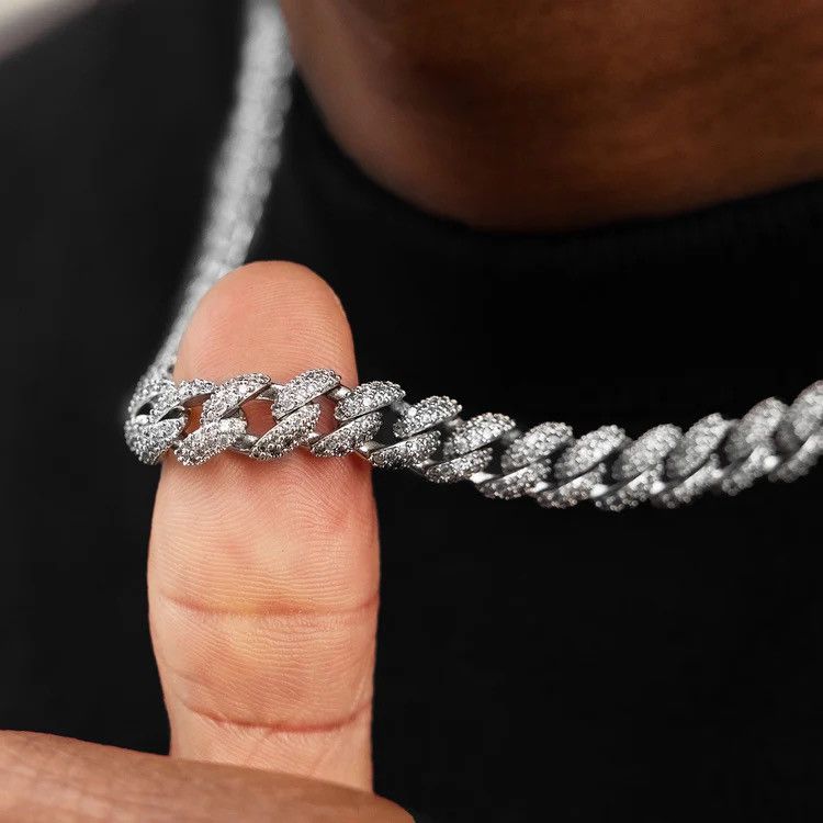 Other GLD Diamond Cuban Chain in White Gold - 8.5mm Size ONE SIZE - 11 Thumbnail