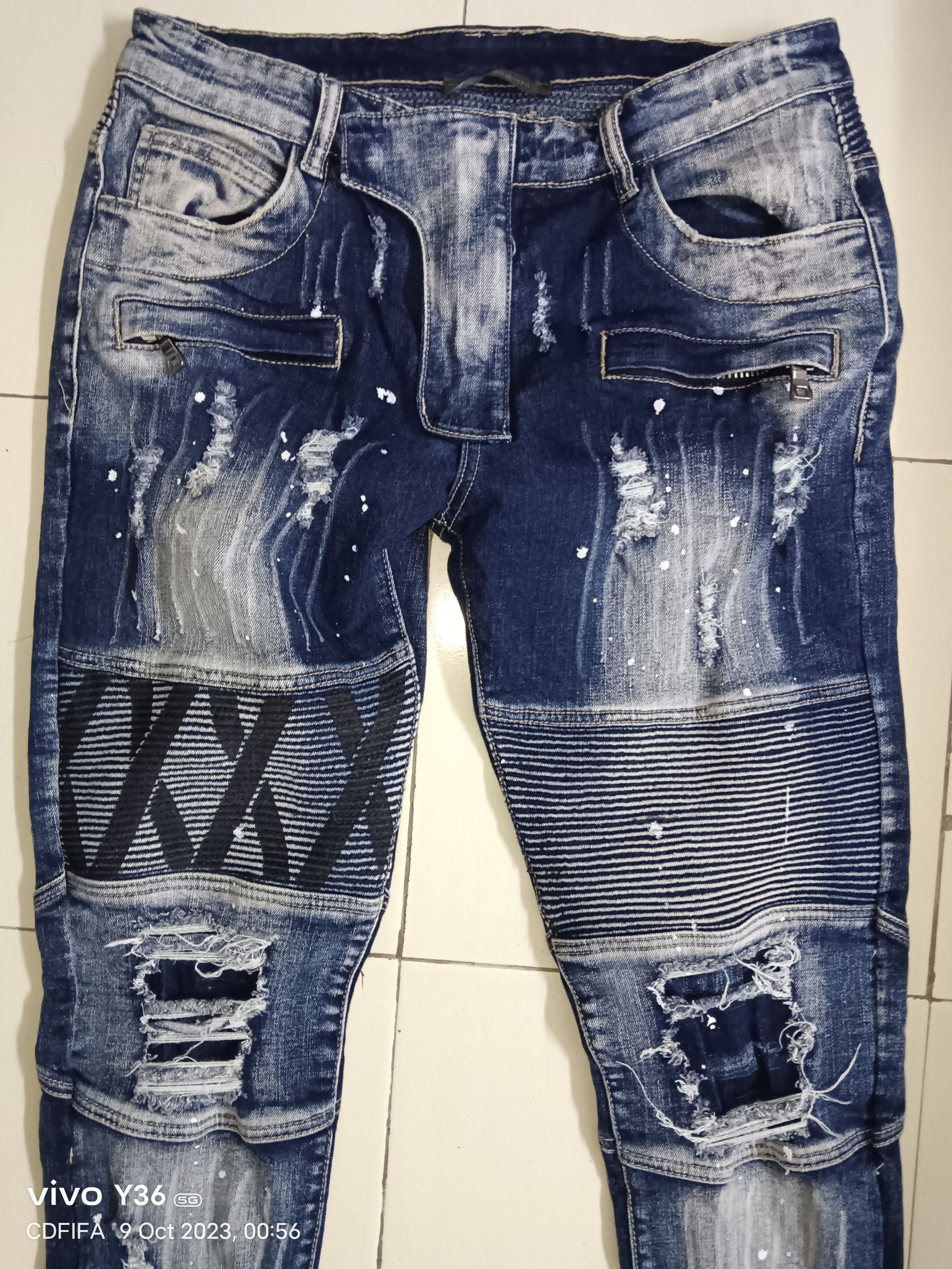 Other Rare💥💥Custom Balmain Elastane Biker Denim Size US 32 / EU 48 - 3 Thumbnail