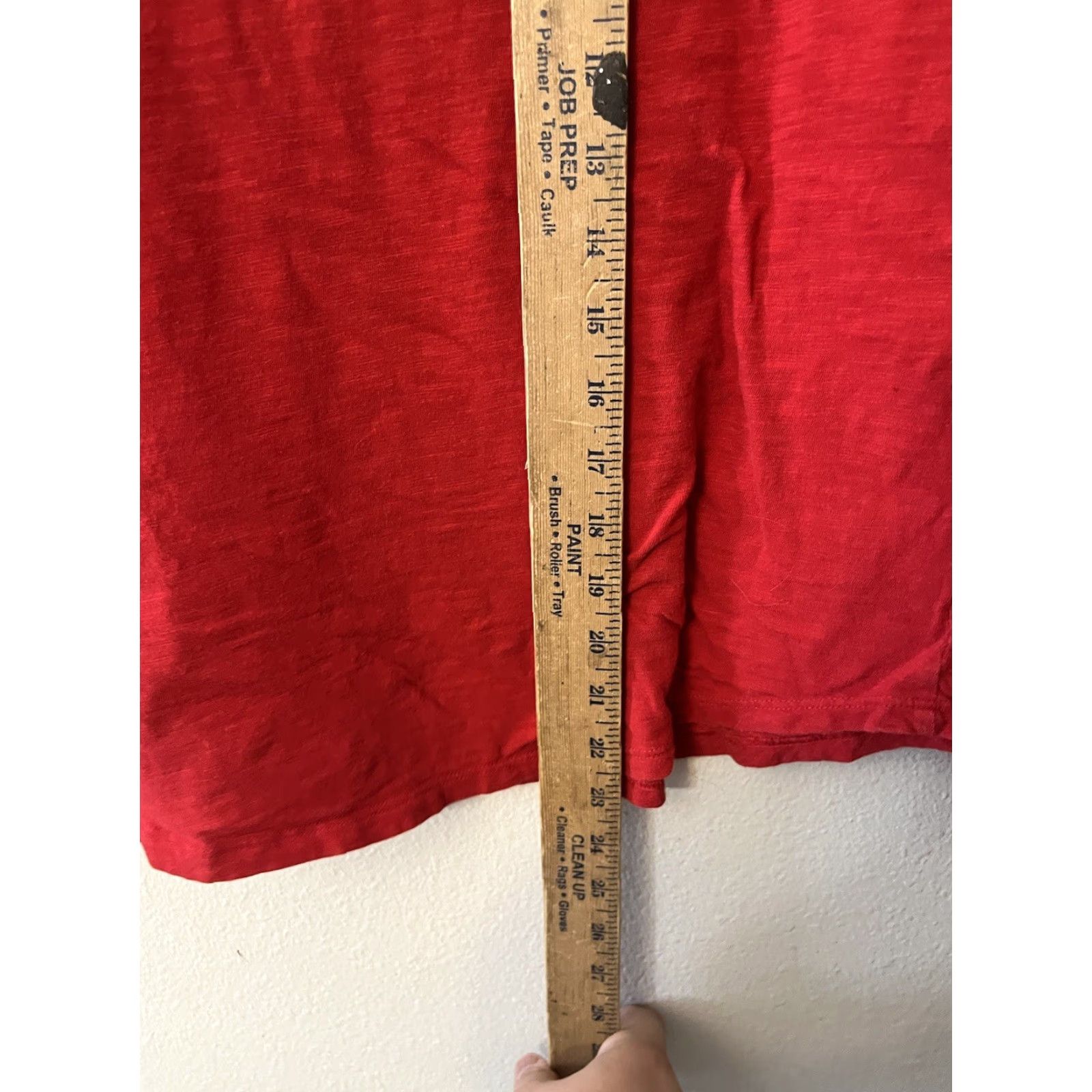 Old Navy Old Navy Womens Solid Red Cotton Round Neck Long Sleeve Large T-Shirt Size L / US 10 / IT 46 - 4 Thumbnail