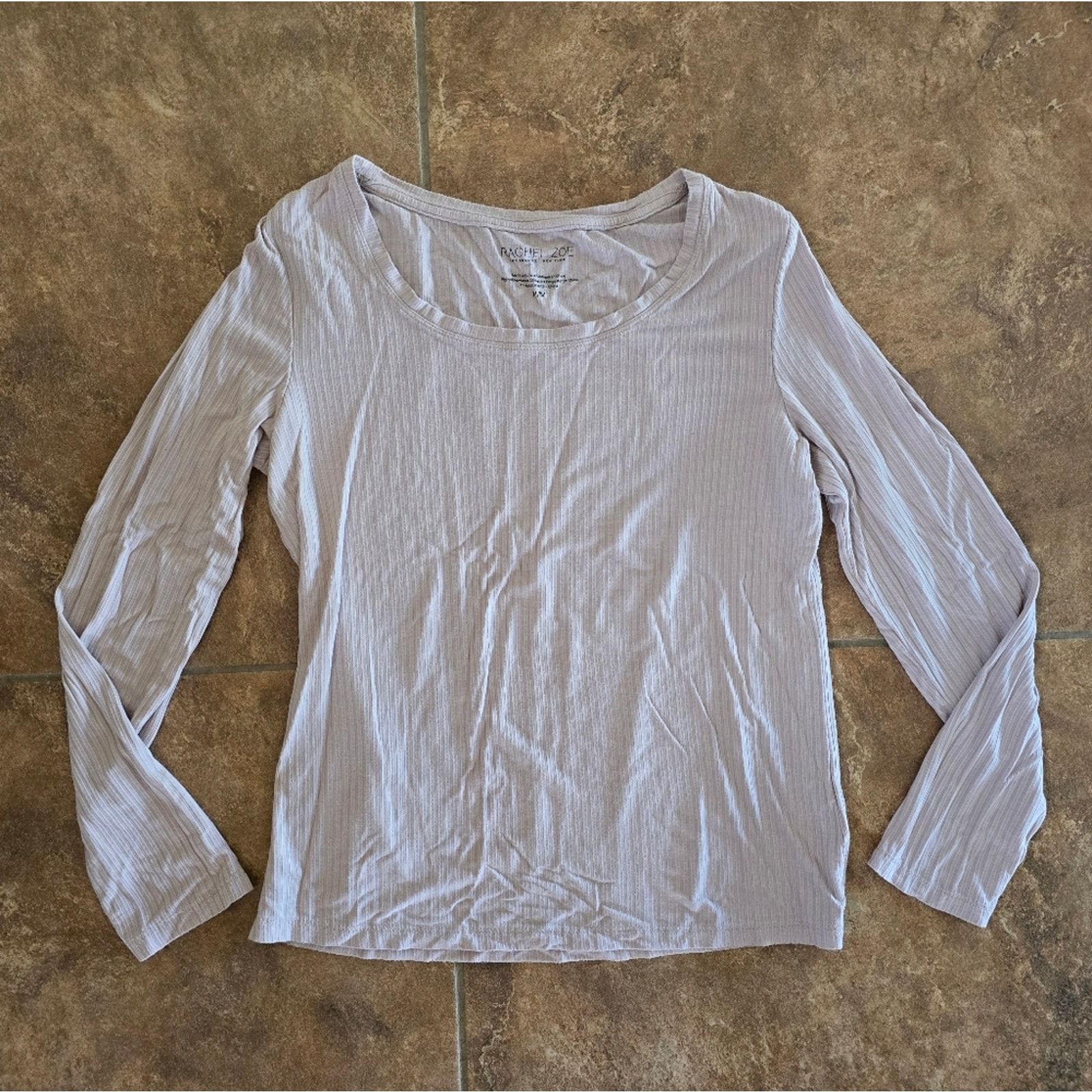 Rachel Zoe Nude Ribbed | RACHEL ZOE | Long Sleeve Size M / US 6-8 / IT 42-44 - 1 Thumbnail