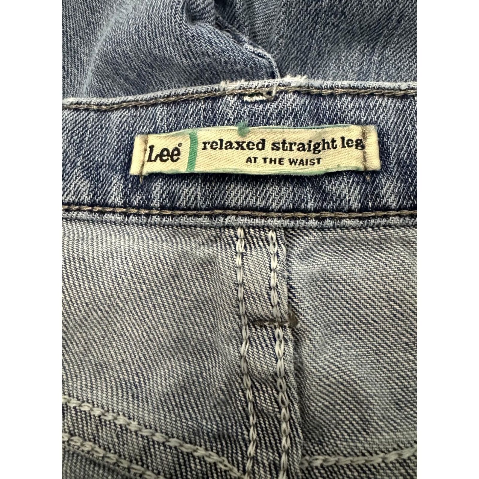 Lee Lee Jeans Women’s Relaxed Straight Leg Jeans 34x26 Blue 28 Regular Size 14 Short Mens Women Girls Size 24" / US 00 / IT 34 - 2 Thumbnail