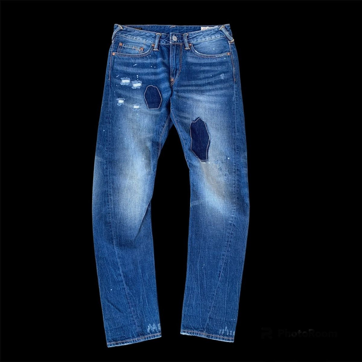 Evisu Evisu distressed Patched Painter Embroided Fish Logo Denim Size US 31 - 4 Thumbnail
