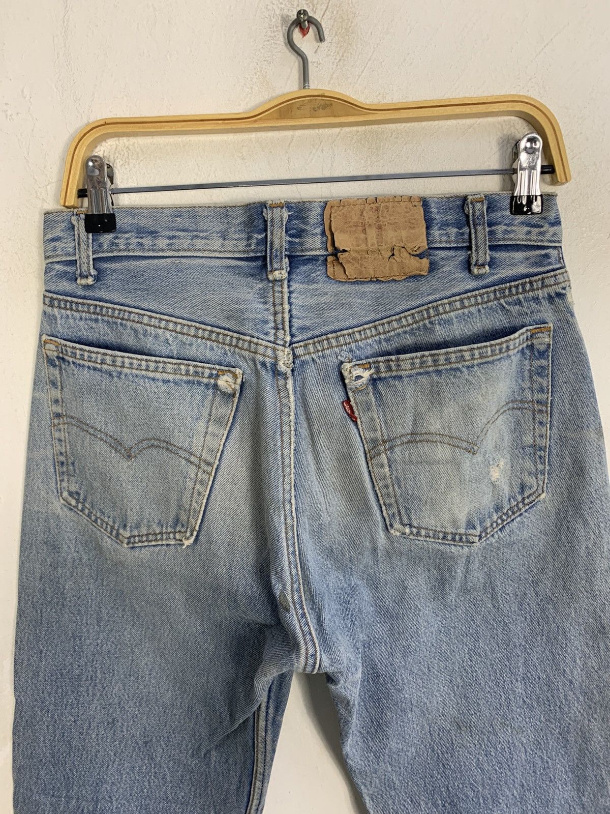 Levi's Levis Strauss Lot 501 Patchwork Indigo Denim Straight Cut Size US 30 / EU 46 - 6 Thumbnail