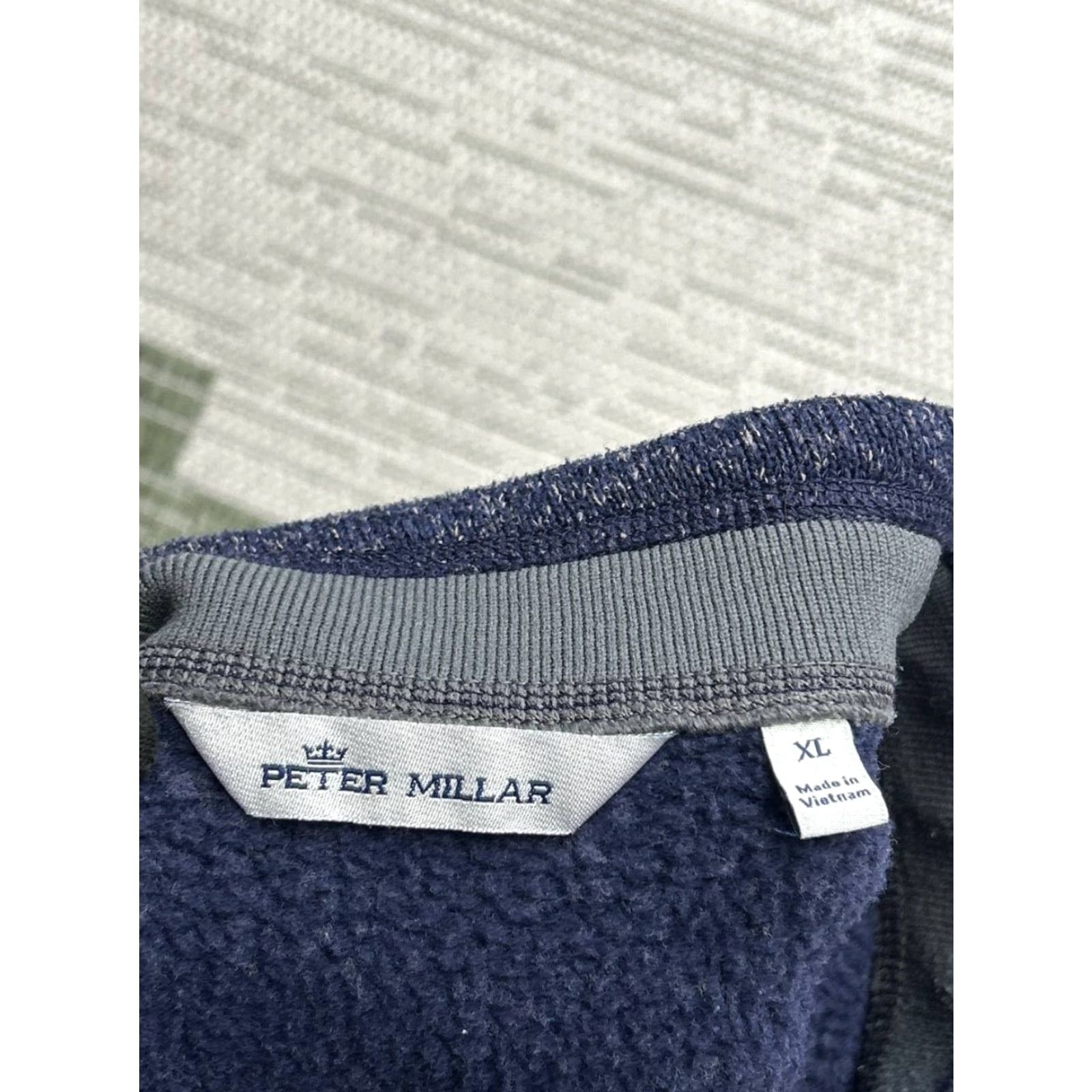Peter Millar Peter Millar Sweater Mens XL Blue Golf Quarter Zip Logo Pullover Size US XL / EU 56 / 4 - 4 Thumbnail