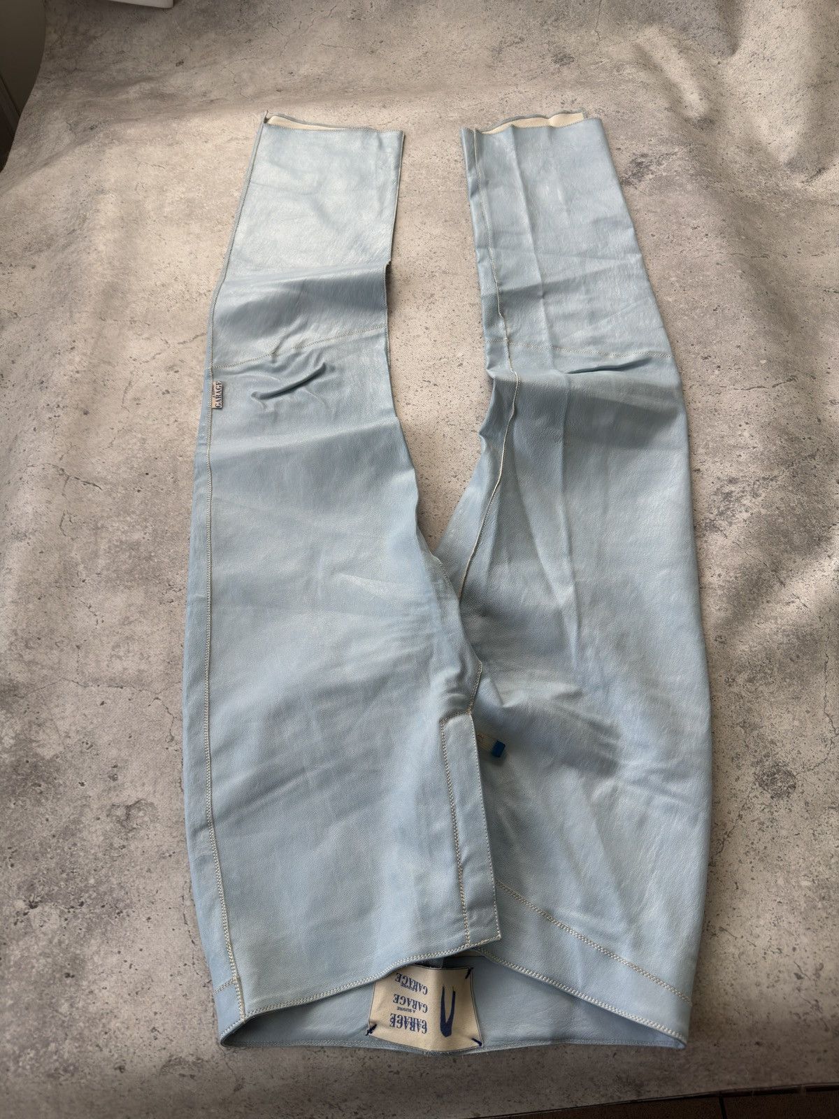 Hysteric Glamour × Japanese Brand × Le Grande Bleu (L.G.B.) Vintage Heavenly Blue Japanese Style Leather Pants Size US 29 - 5 Thumbnail