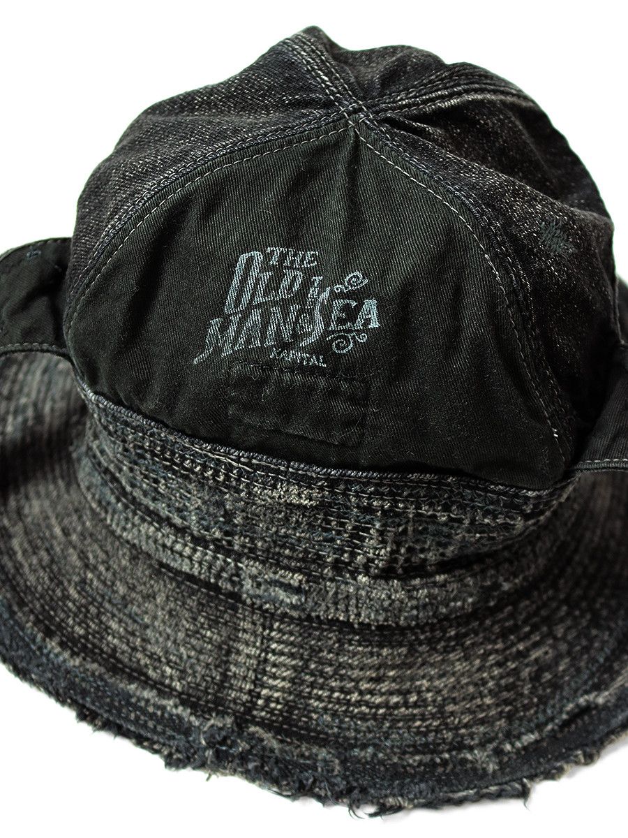 Kapital Kapital 11.5oz old man and sea crash damage black denim hat Size ONE SIZE - 8 Thumbnail