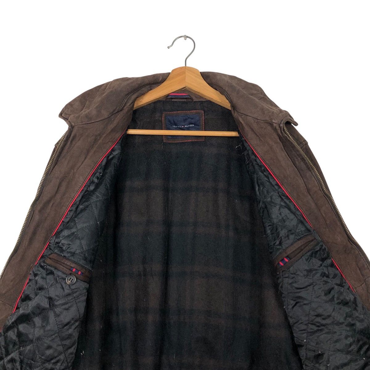 Genuine Leather 📌Vintage Genuine Leather Jacket Tommy Hilfiger Blanket Size US XL / EU 56 / 4 - 15 Thumbnail
