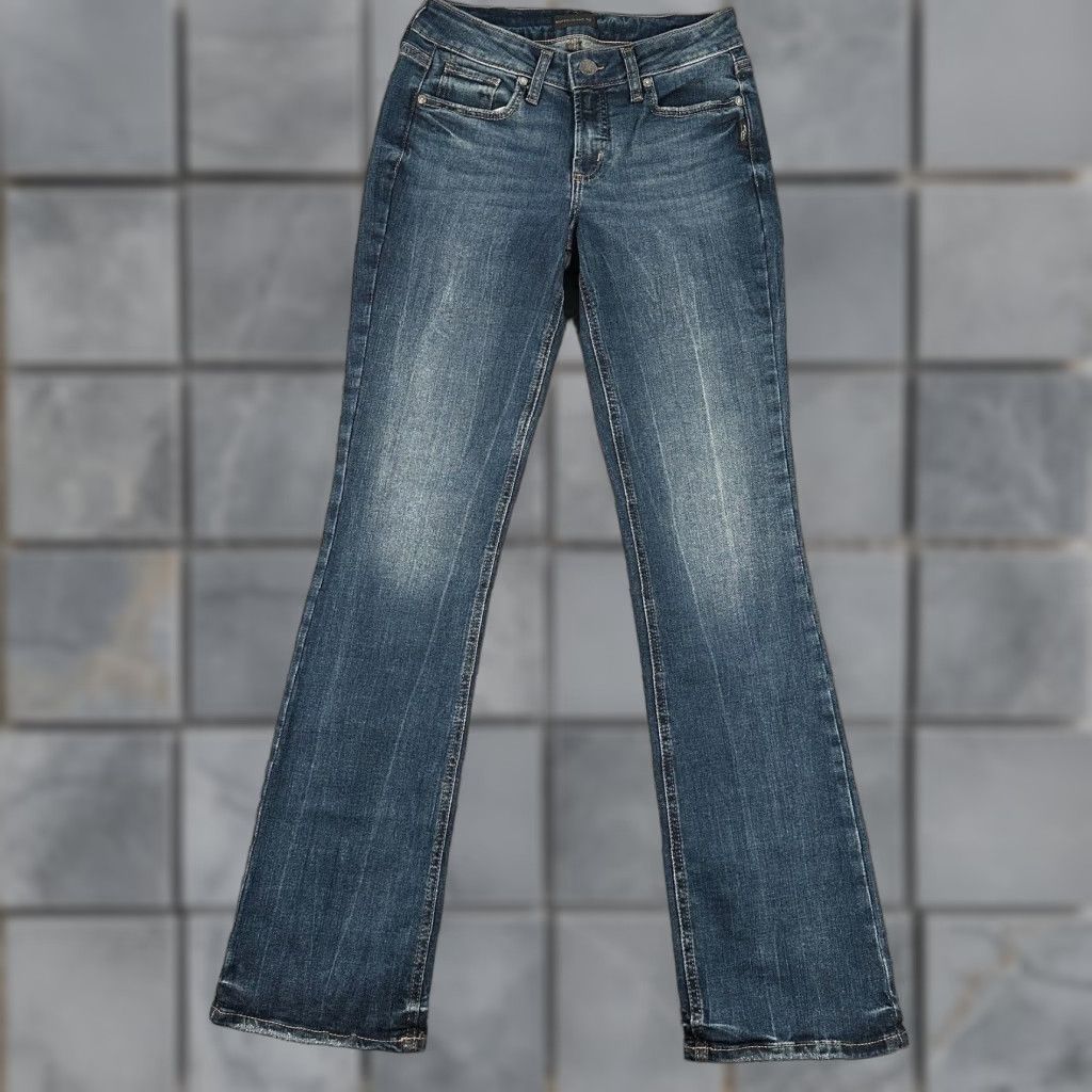 Silver Jeans Co. Silver Jeans Co Women's Jeans 27x32 Blue Suki Slim Bootcut Distressed Low Rise New Size 27" / US 4 / IT 40 - 1 Thumbnail