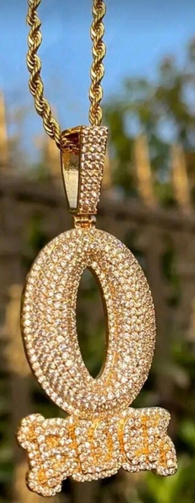 The Unbranded Brand O'Block (Chain)-(Gold)-(Hip Hop)-(New)-(Zirconia)-$45.00 Size ONE SIZE - 3 Thumbnail
