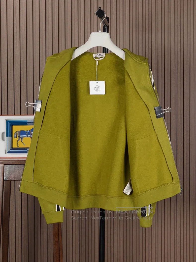 Hermes Hermes Mustard Color Hooded Sportswear Size US L / EU 52-54 / 3 - 2 Thumbnail