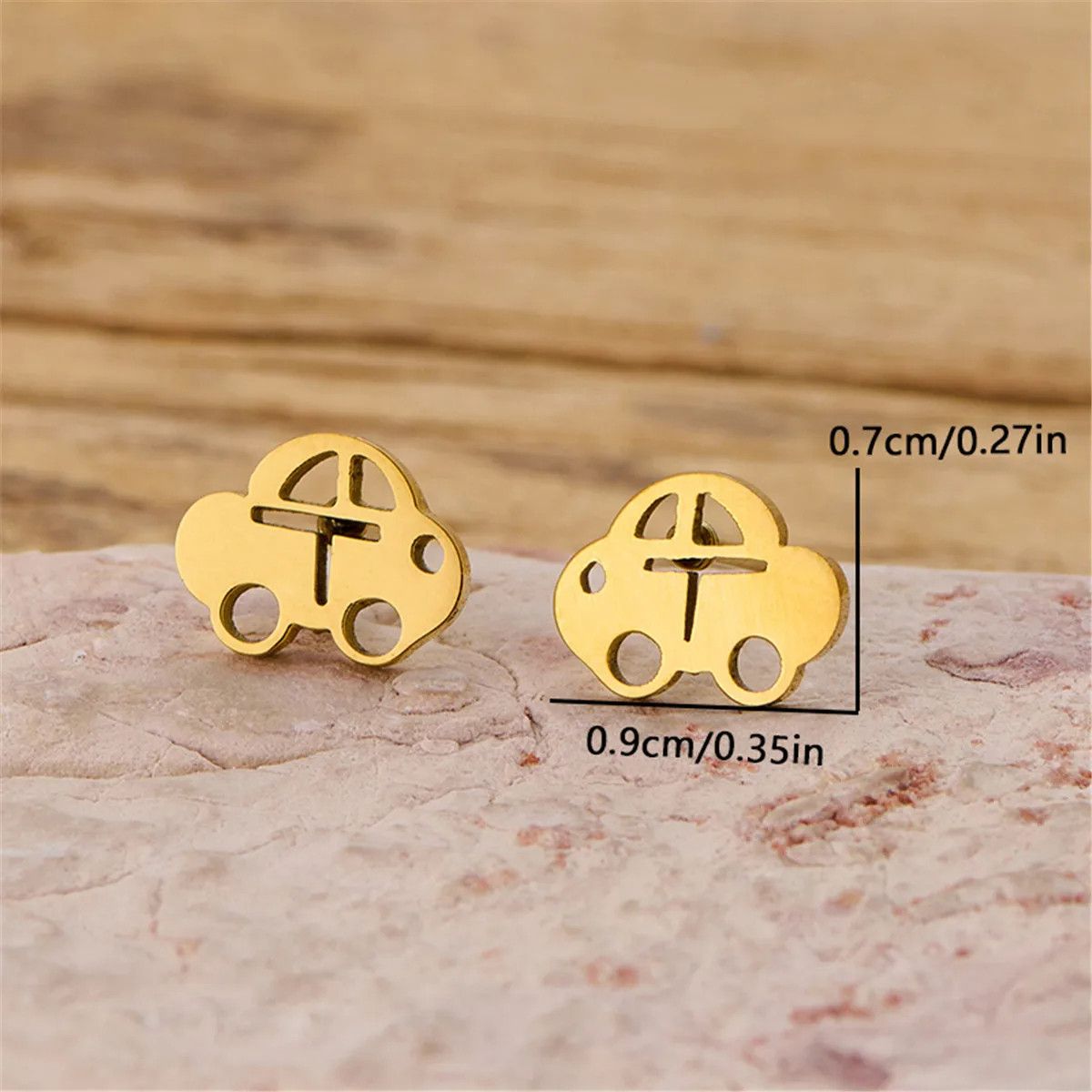 Jewelry Car Mini Stud Earrings Charm Earring Gift Size ONE SIZE - 3 Thumbnail