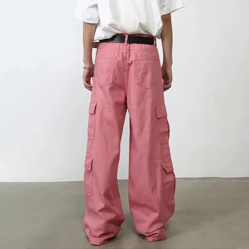 Japanese Brand Hazaki x Aoshi Fashion retro y2k pink cargo pants Size US 34 / EU 50 - 8 Thumbnail