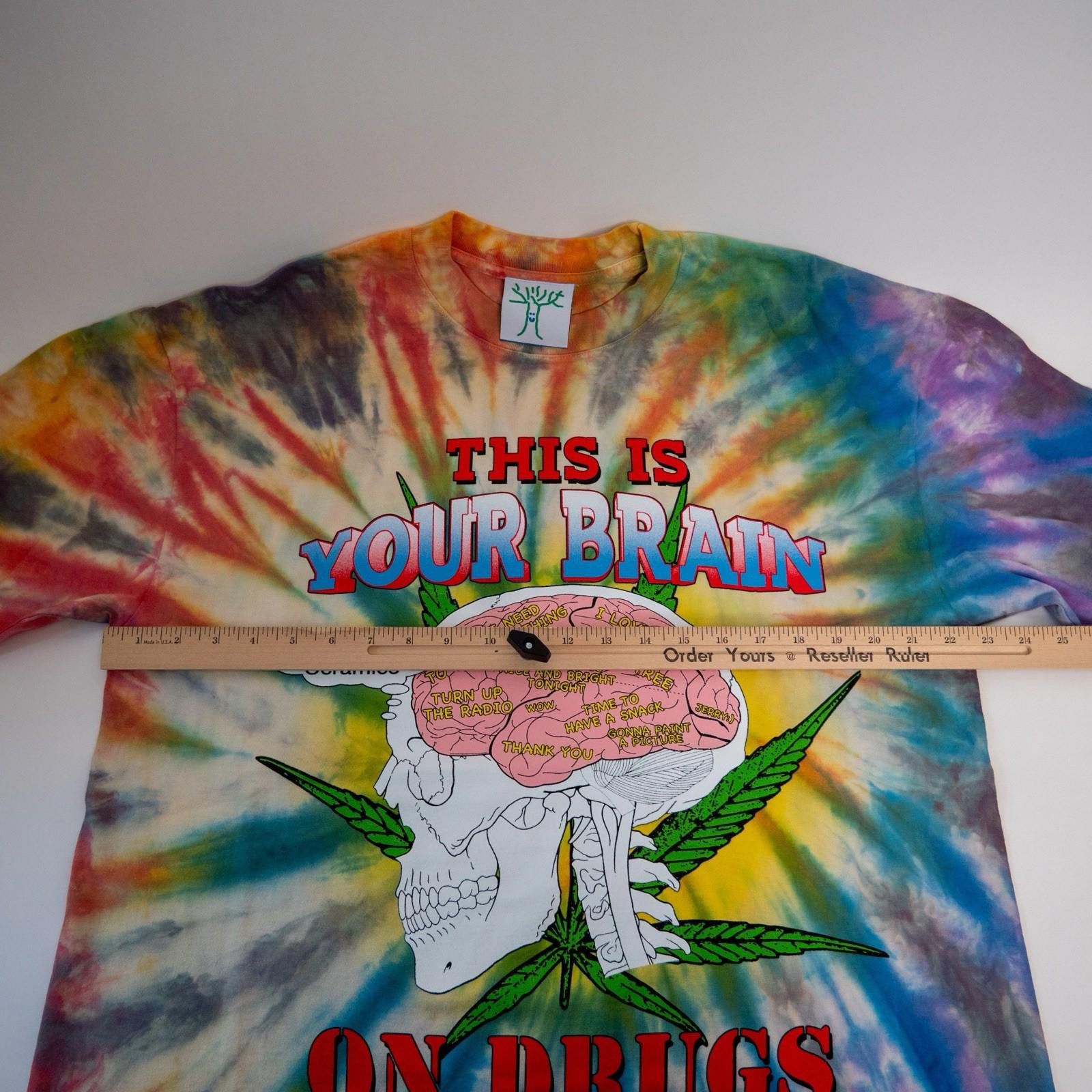Online Ceramics Online Ceramics This Is Your Brain On Drugs Tie Dye Shirt L Size US L / EU 52-54 / 3 - 10 Thumbnail