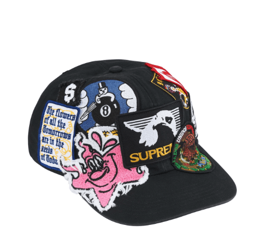 Supreme Supreme Patches 6-Panel (SS25) Black Shaun Crawford Size ONE SIZE - 1 Thumbnail