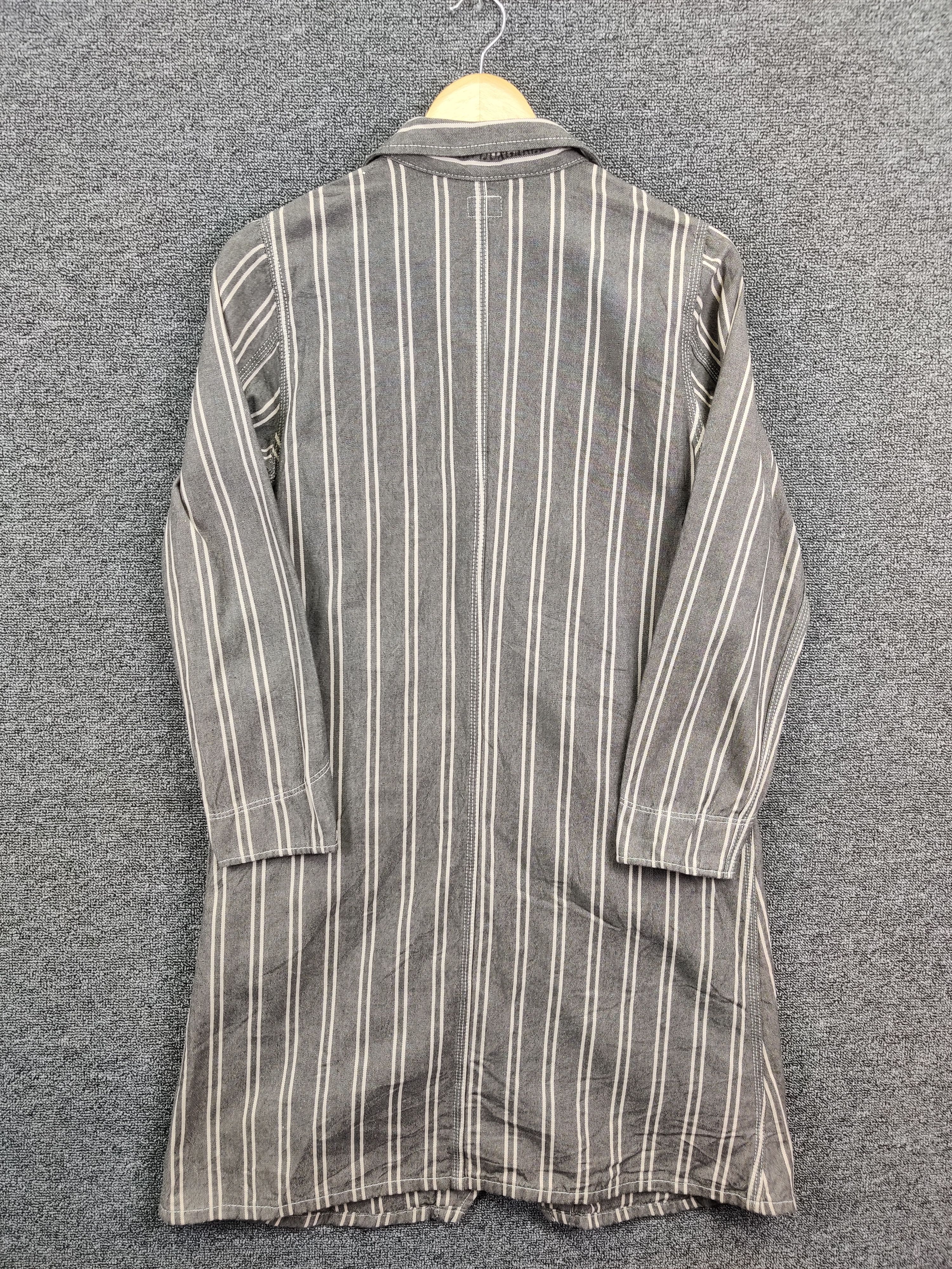 Vintage Vintage 90s Denim Dungaree Hickory Stripe Chore Jacket Size US S / EU 44-46 / 1 - 6 Thumbnail