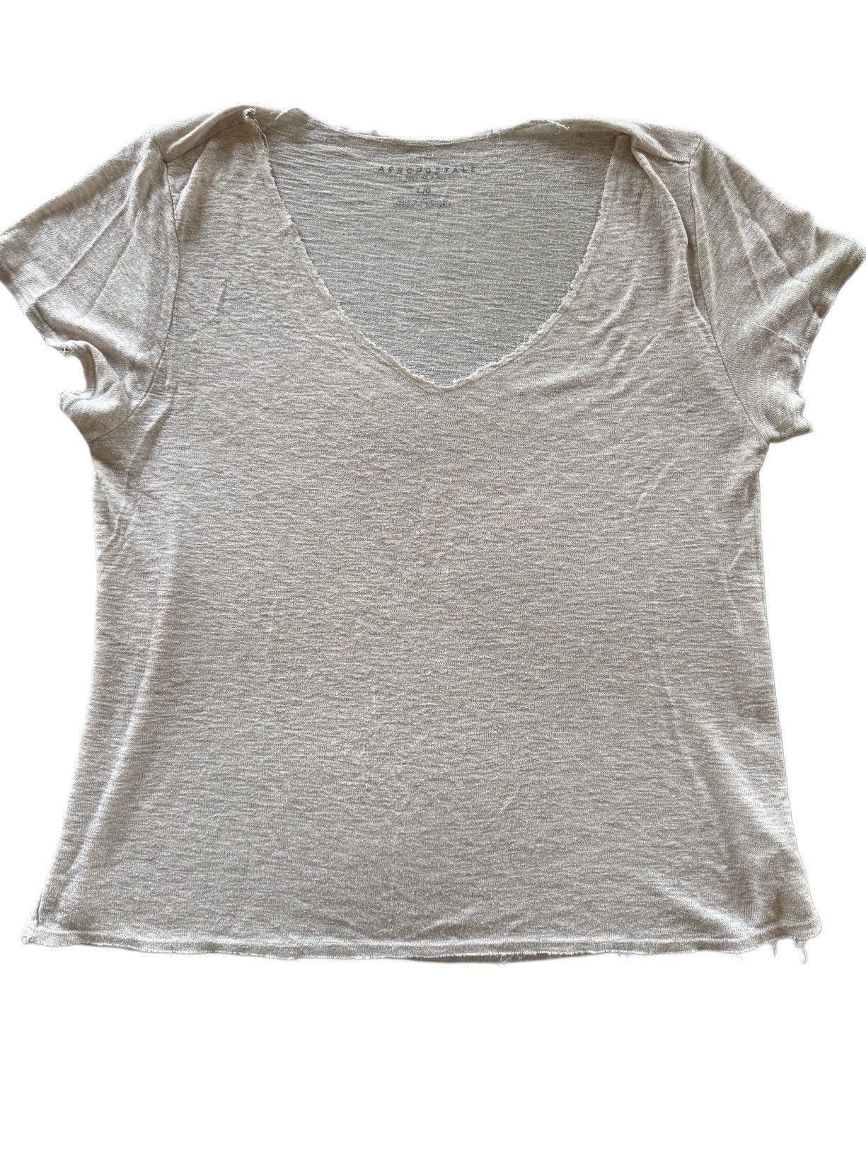 Aeropostale Aeropostale L women’s semi sheer rugged cream minimalist Size L / US 10 / IT 46 - 4 Thumbnail