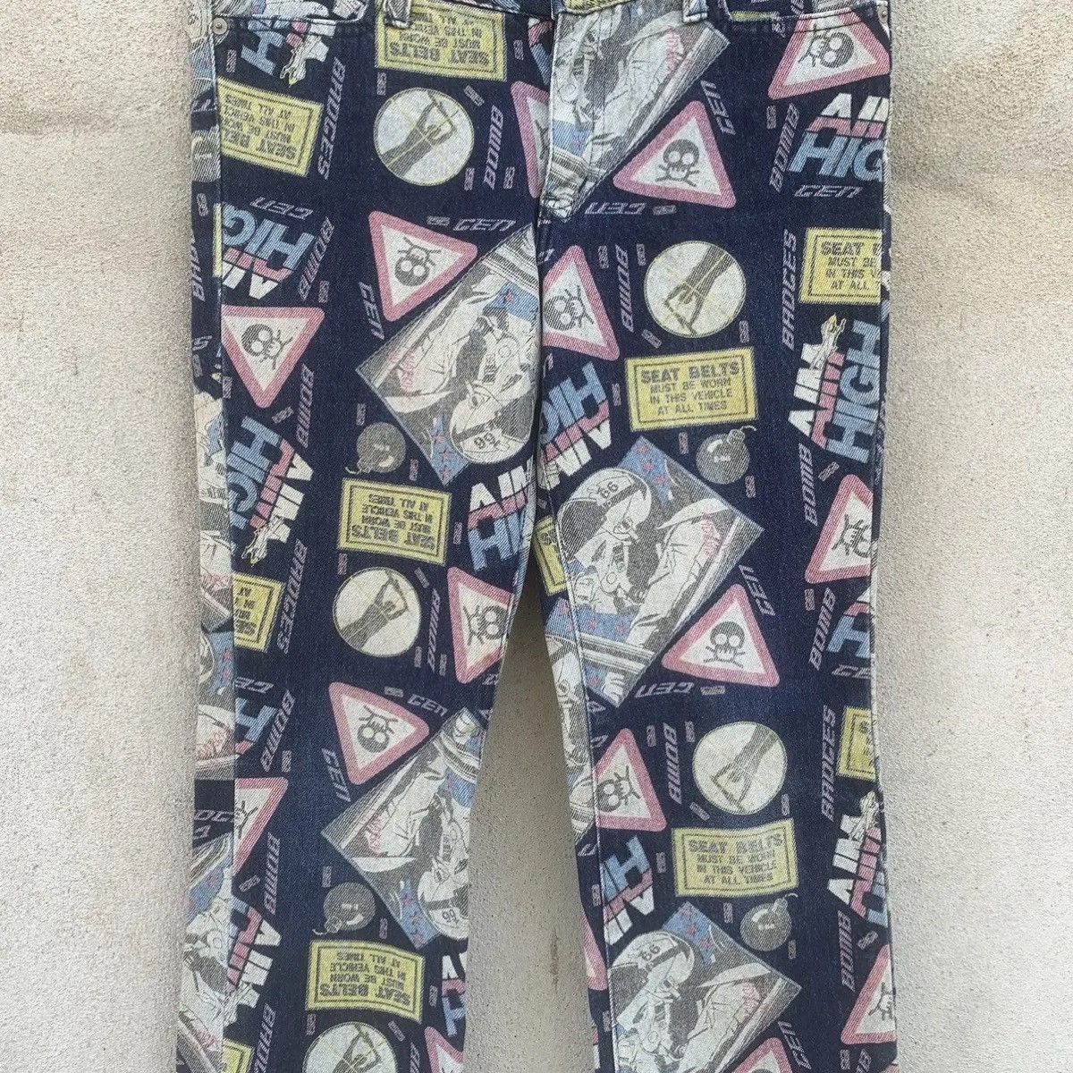 HyperDenim ‼️ RARE 💥 UNDERGROUND HYPE JEANS FULL PRINTED RUGGED PANTS Size US 30 / EU 46 - 2 Thumbnail
