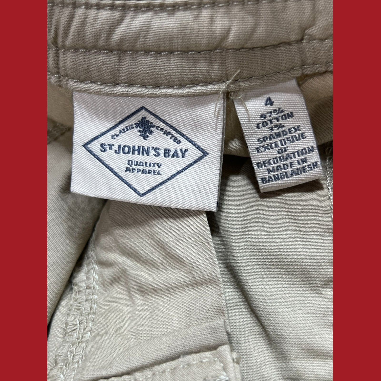 Other St. John's Bay - Women's Mid-Rise Cargo Bermuda Short - Beig Size 27" / US 4 / IT 40 - 12 Thumbnail
