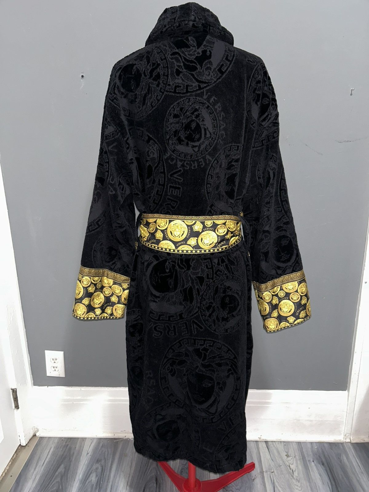 Versace Versace Medusa Amplified Black Cotton Bathrobe Unisex XL Size ONE SIZE - 12 Thumbnail