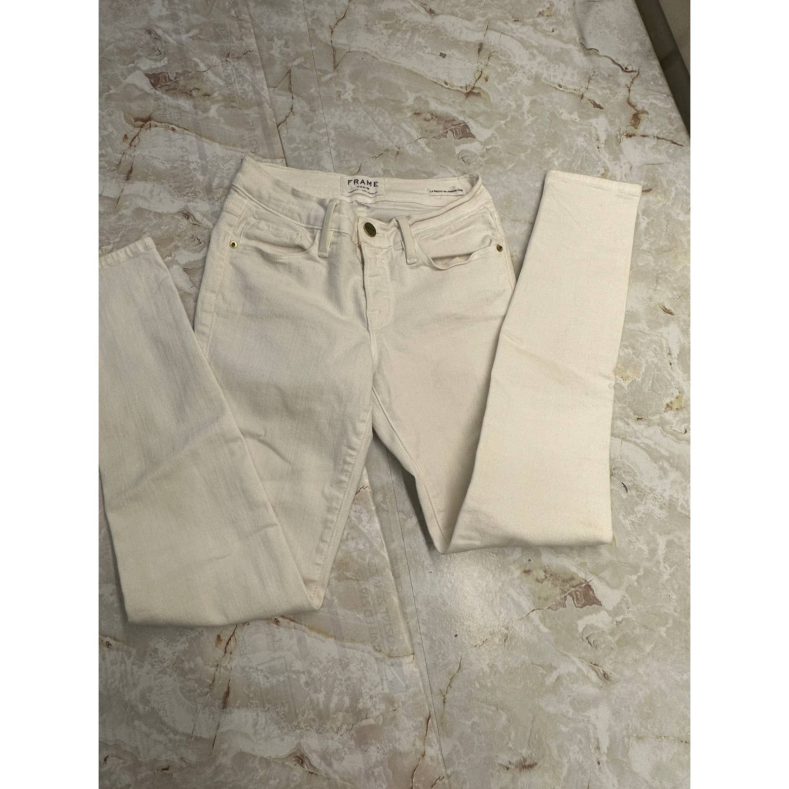 Frame Frame Denim Le Skinny de Jeanne crop -blanc size 24 Size 24" / US 00 / IT 34 - 1 Thumbnail