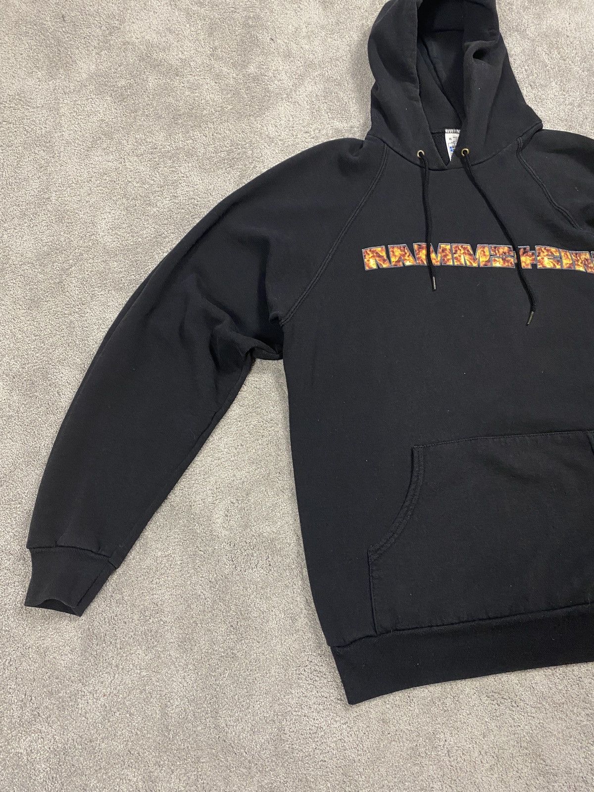 Band Tees Vintage 1998 hoodie Rammstein burning man rare sweatshirt Size US XL / EU 56 / 4 - 4 Thumbnail