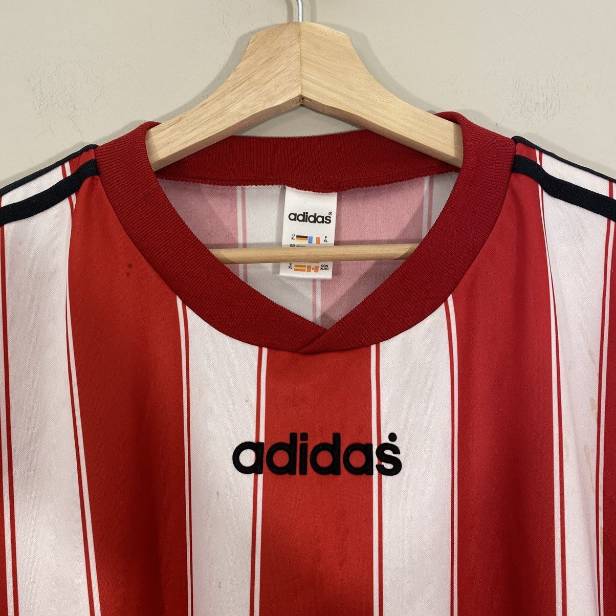 Adidas × Vintage Vintage 90s Adidas Striped Soccer Jersey Kit XL Size US XL / EU 56 / 4 - 4 Thumbnail
