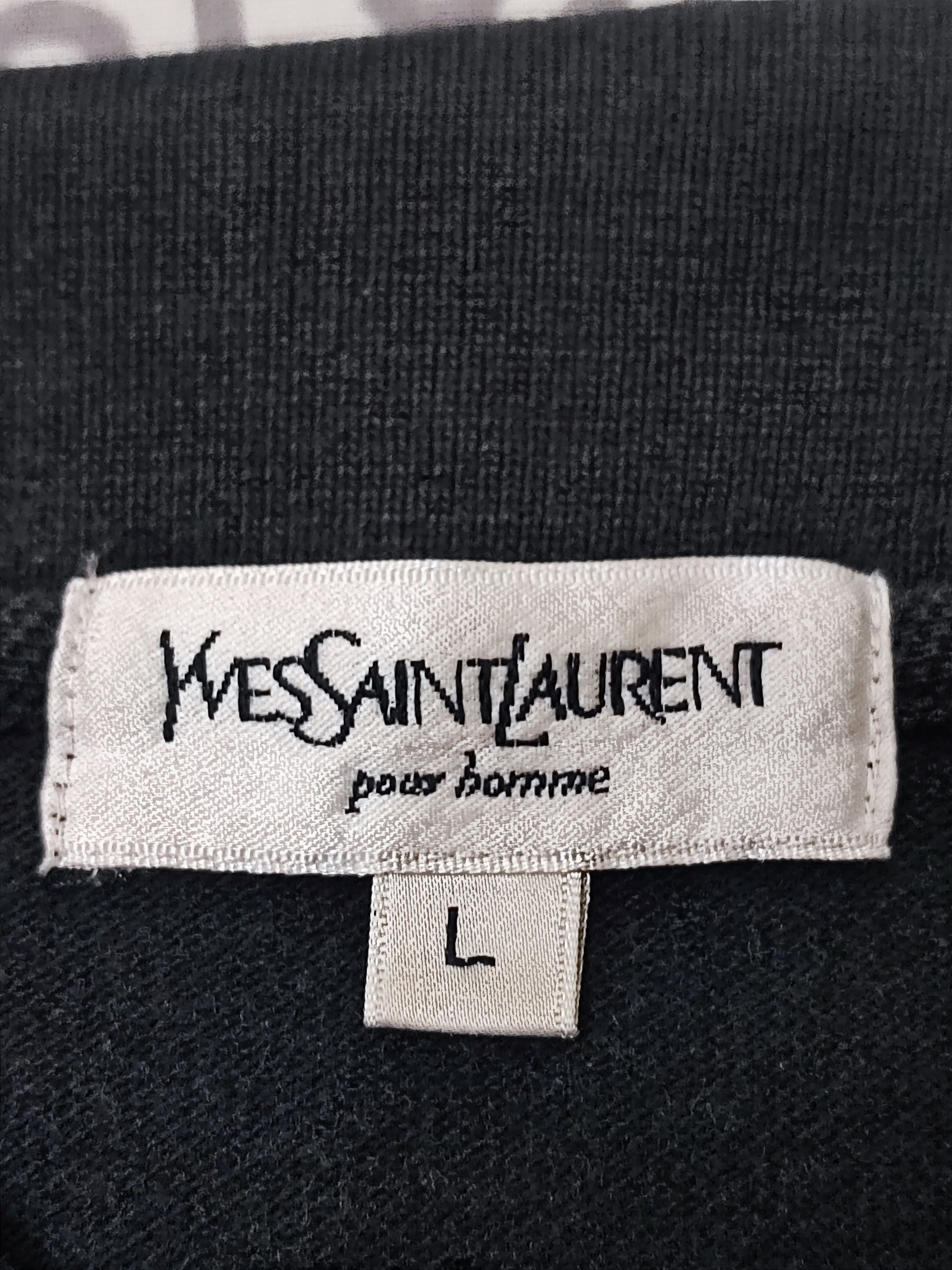 Yves Saint Laurent Vintage YSL Pour Homme Embroidered Logo Polo Shirt Size US L / EU 52-54 / 3 - 8 Thumbnail