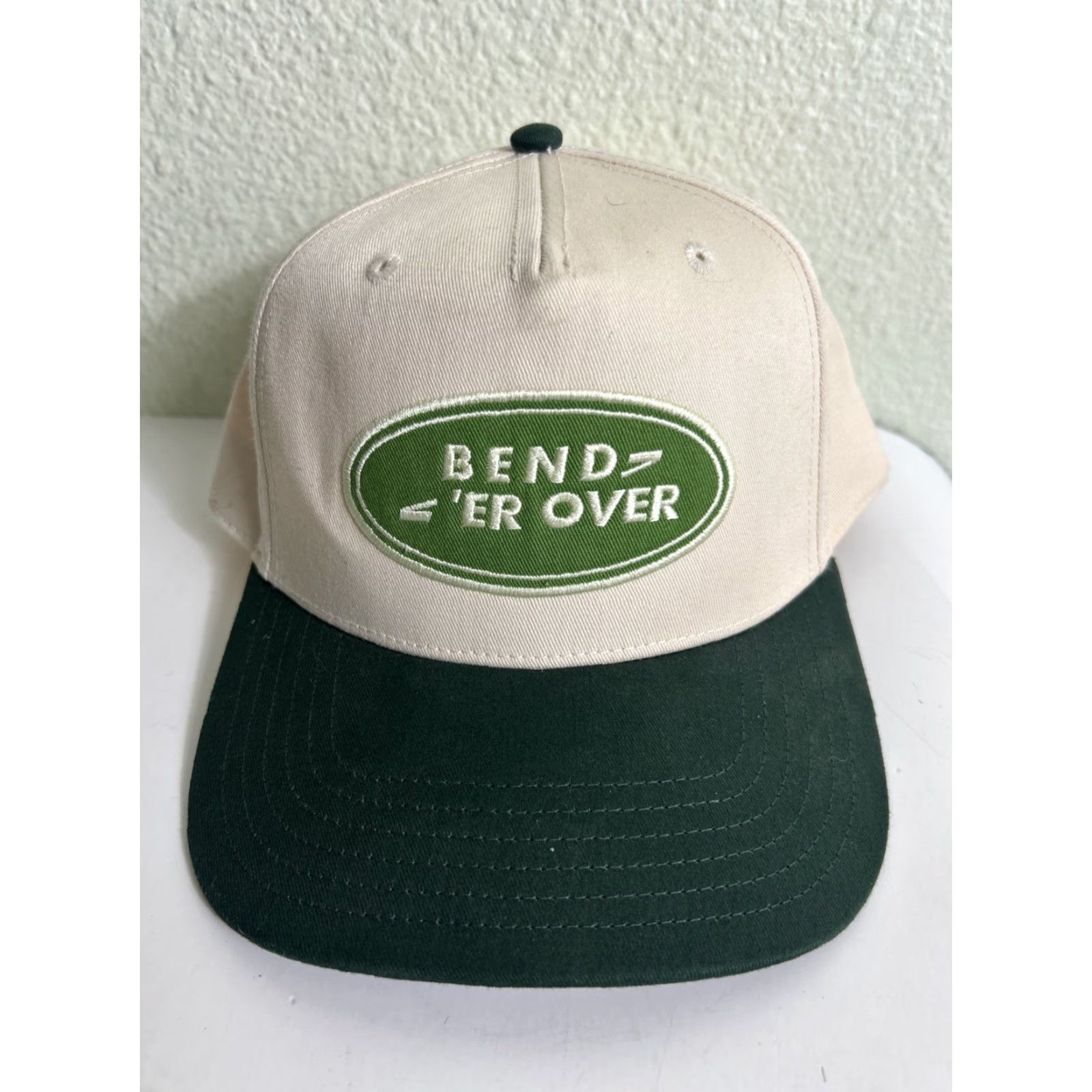 Vintage Visibly Toxic Bend ‘er Over SnapBack Baseball Hat Beige Green Adjustable Men’s Cap Shirtless? Size ONE SIZE - 2 Thumbnail