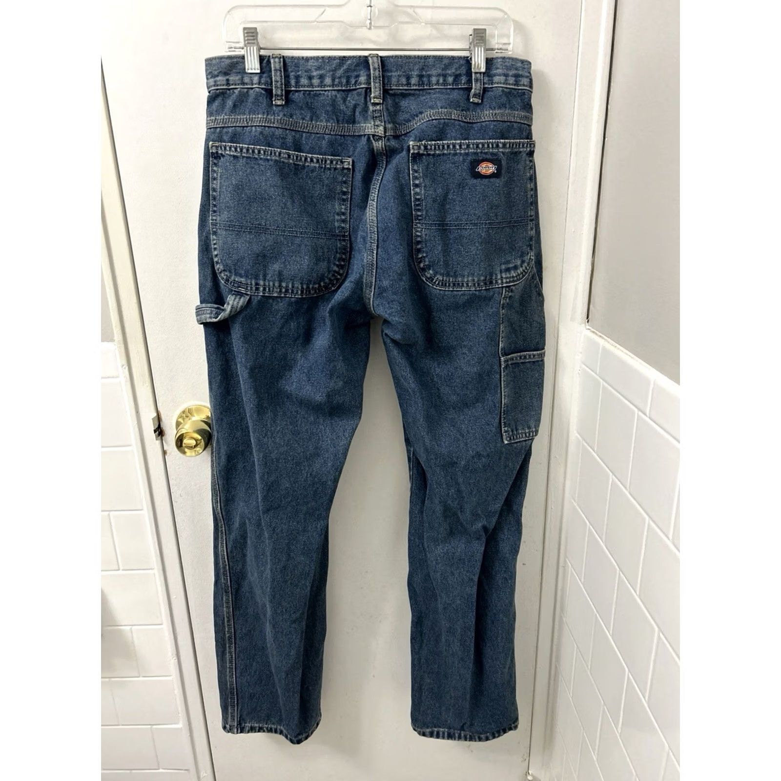 Dickies Dickies Carpenter Jeans Mens 32x31 Blue Denim Utility Work Pants 19294THK Size US 32 / EU 48 - 2 Thumbnail