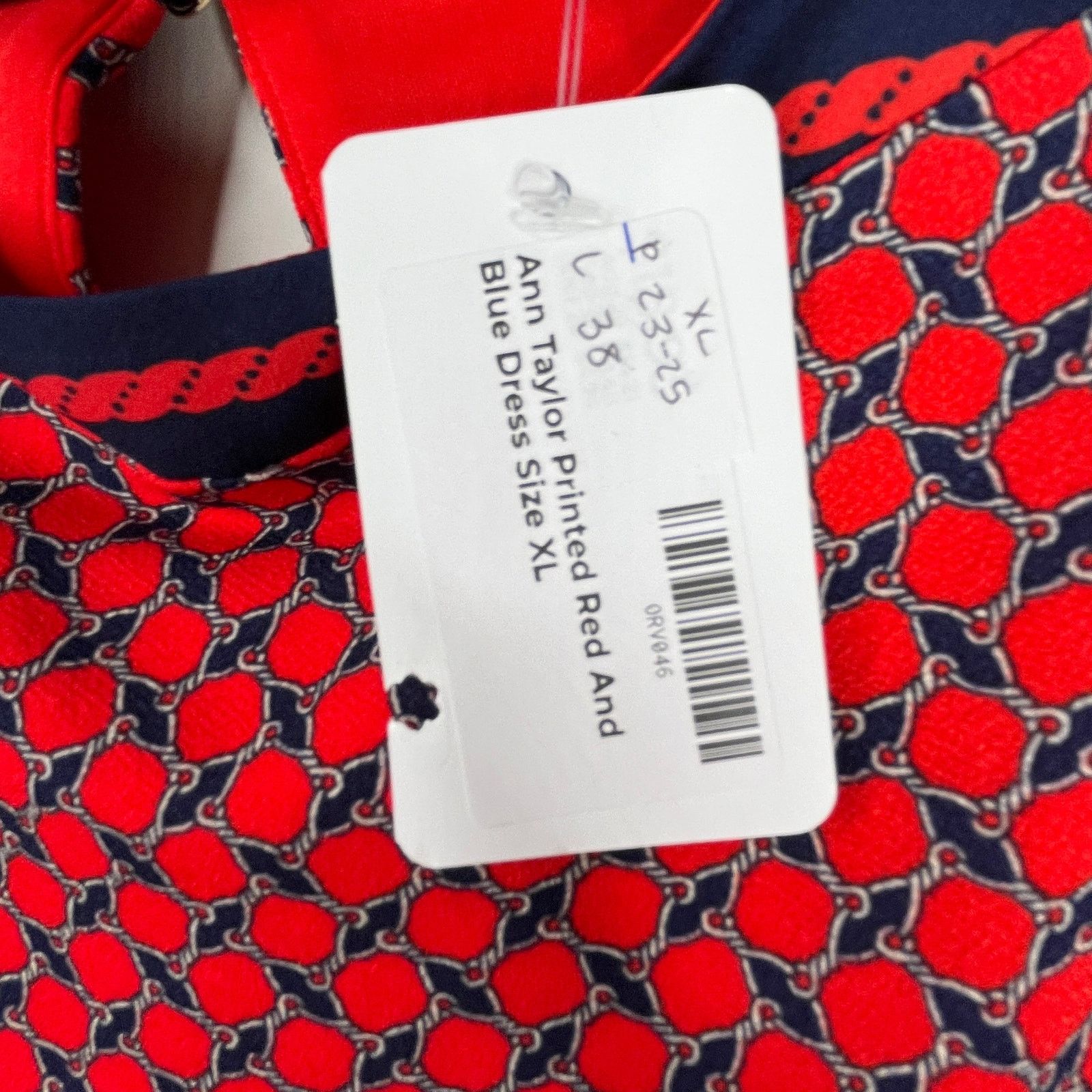 Ann Taylor Ann Taylor Nautical Red Tunic Shift Sleeveless Dress Midi Size XL / US 12-14 / IT 48-50 - 4 Thumbnail