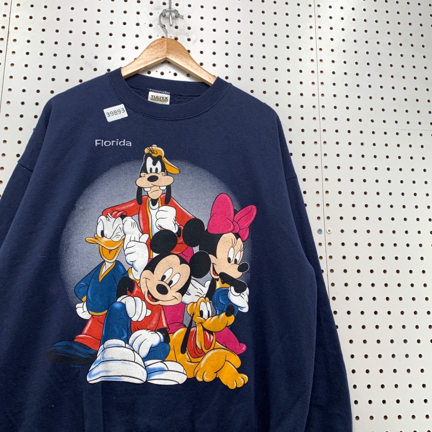 Tultex VINTAGE Mikey Mouse Minnie Crewneck Sweatshirt Men XL Navy Blue USA 24x28.5 Graphic Print Tultex 90s Cartoon Mens Size US XL / EU 56 / 4 - 6 Thumbnail