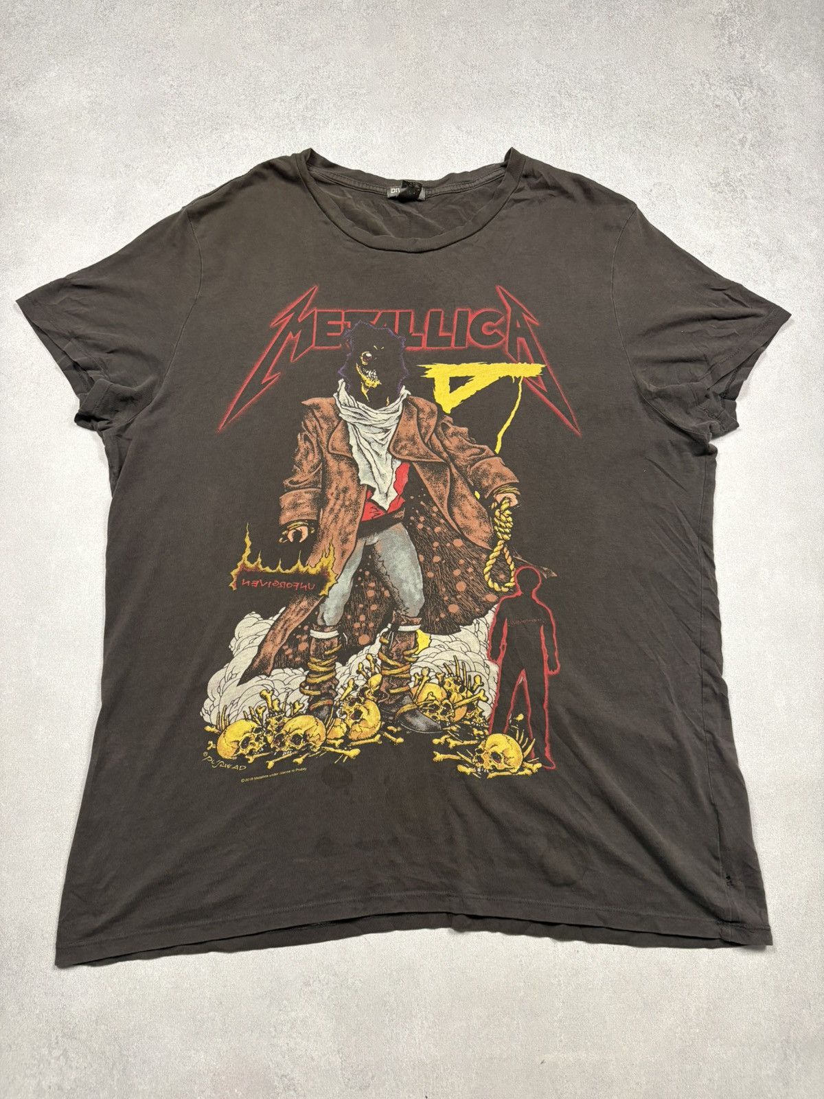 Band Tees Metallica Push Head Unforgiven Graphic Tee 2018 Distressed Size US XL / EU 56 / 4 - 2 Thumbnail