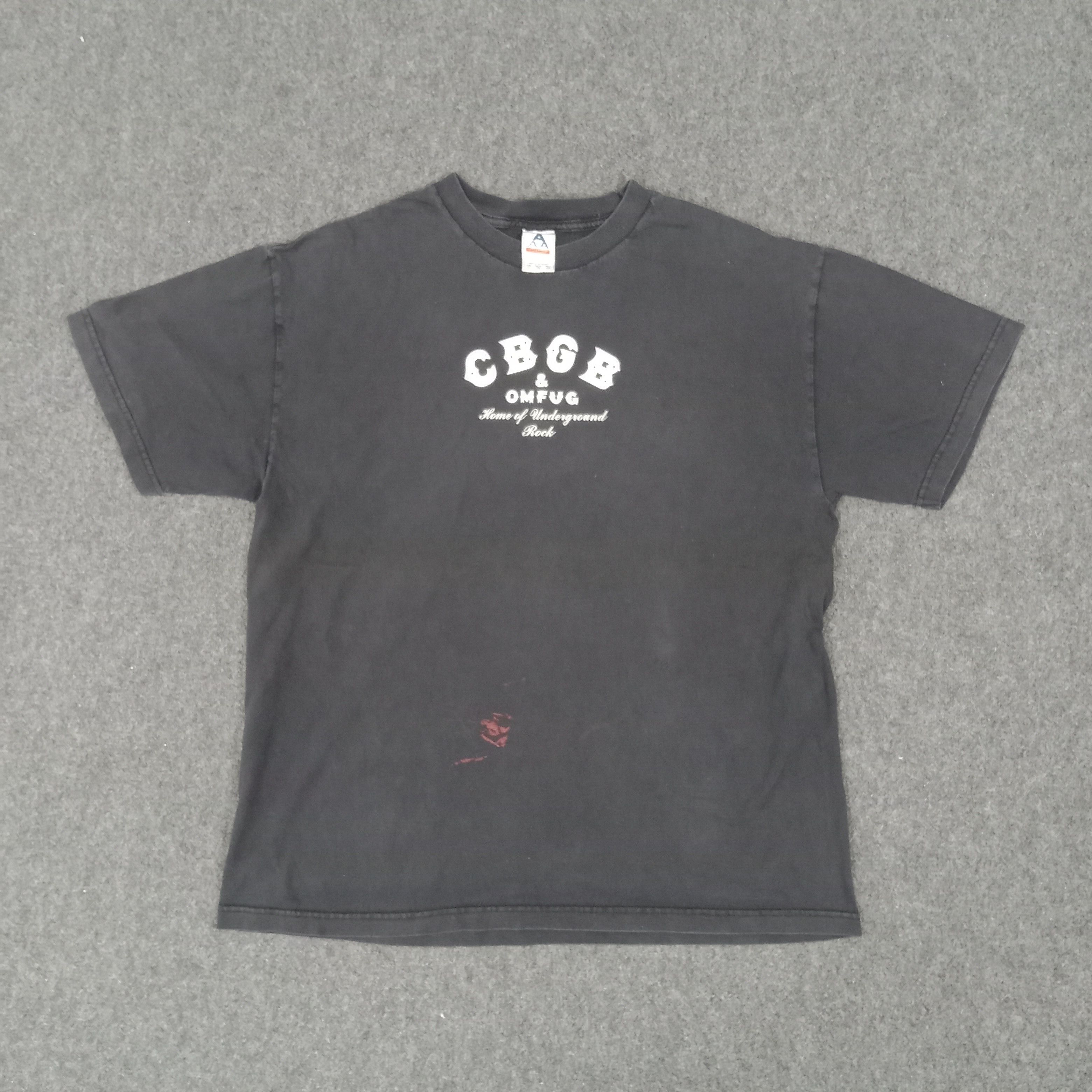 Vintage CBGB & OMFUG American Rock Label Tshirt Size US XL / EU 56 / 4 - 1 Thumbnail