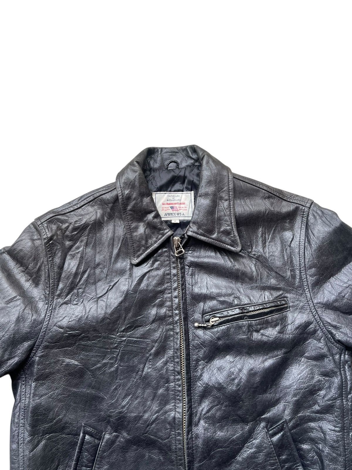 Avirex Vintage 2000s Y2K Avirex Cowhide Leather Sports Jacket Size US S / EU 44-46 / 1 - 6 Thumbnail