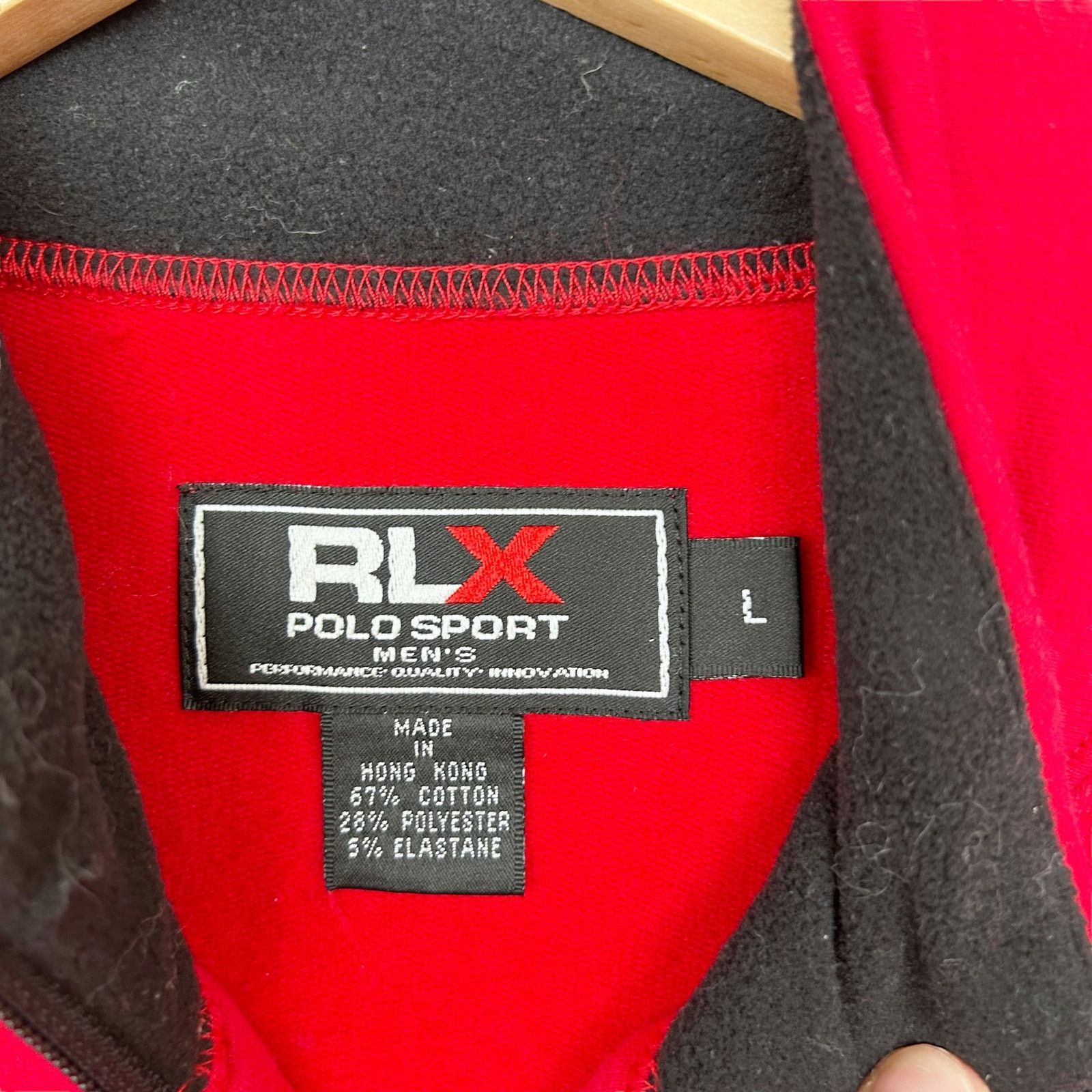 Polo Ralph Lauren Vintage RLX Polo Sport Red Full Zip Sweatshirt Sz L Size US L / EU 52-54 / 3 - 3 Thumbnail