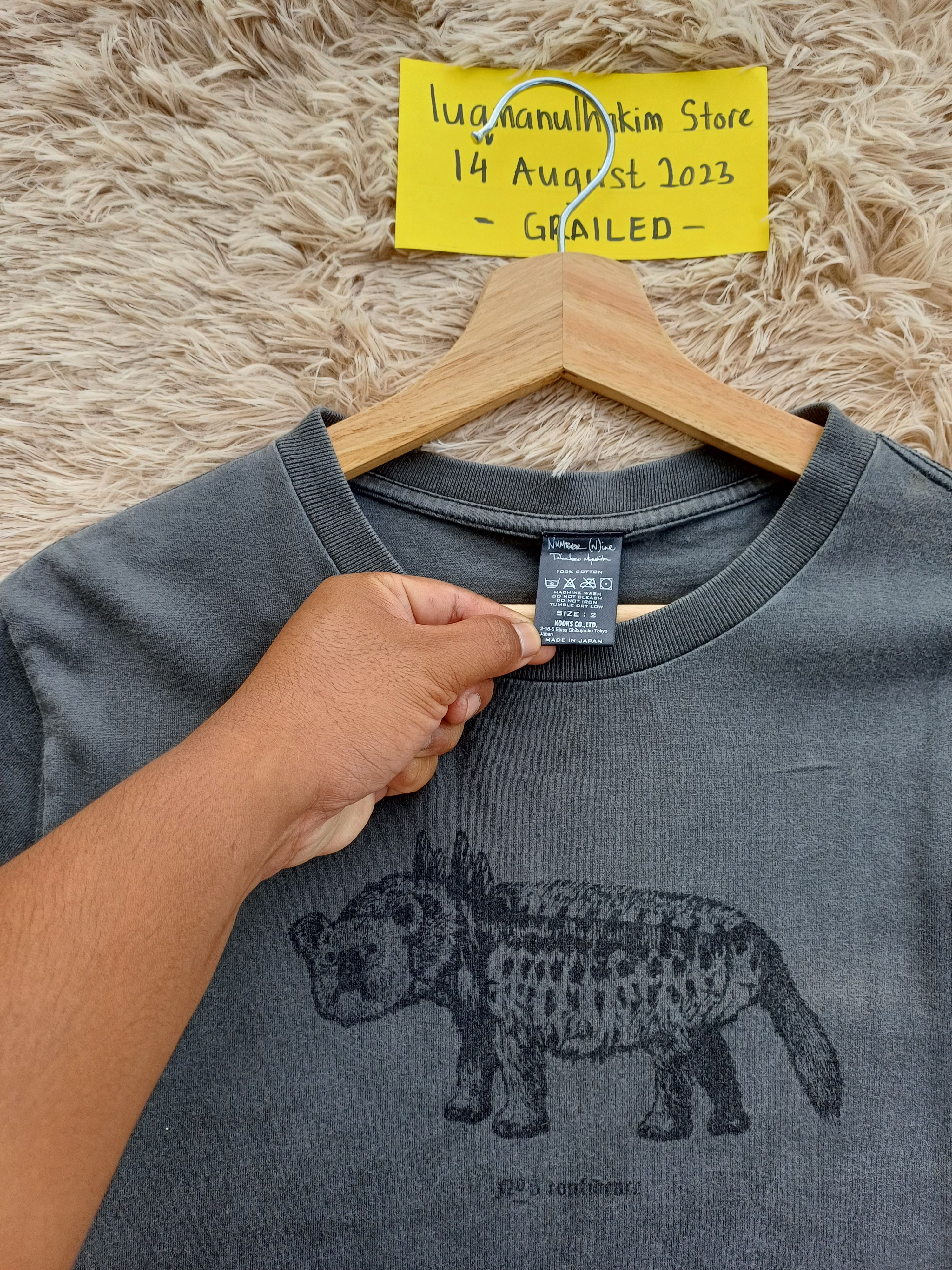 Number (N)ine RARE SS2006 Number (N)ine Skeleton Dinosaur Print T-shirt Size US S / EU 44-46 / 1 - 6 Thumbnail