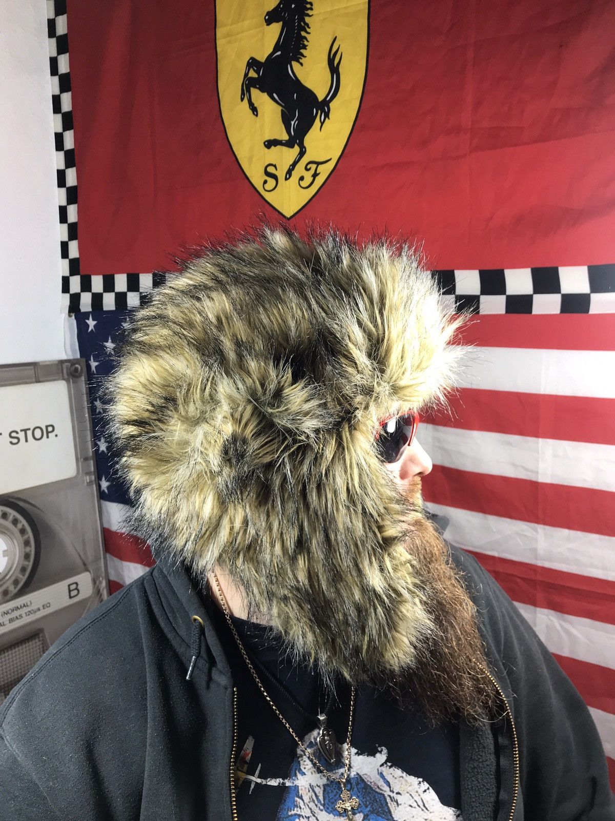 Hysteric Glamour × Japanese Brand Vintage Fuzzy Mohair Ushanka Hat Avant Garde Size ONE SIZE - 2 Thumbnail