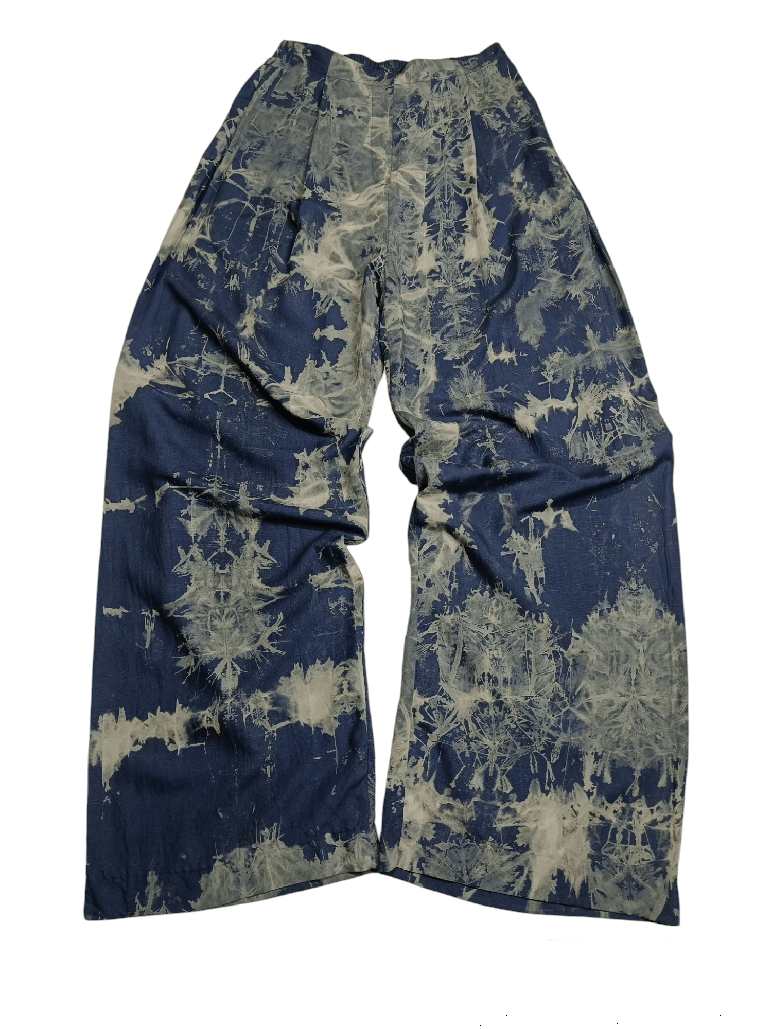 Bleach SICK🔥 Studio Table Baggy Bleach Tie-dye Rayon Slacks Size 26" / US 2 / IT 38 - 1 Thumbnail